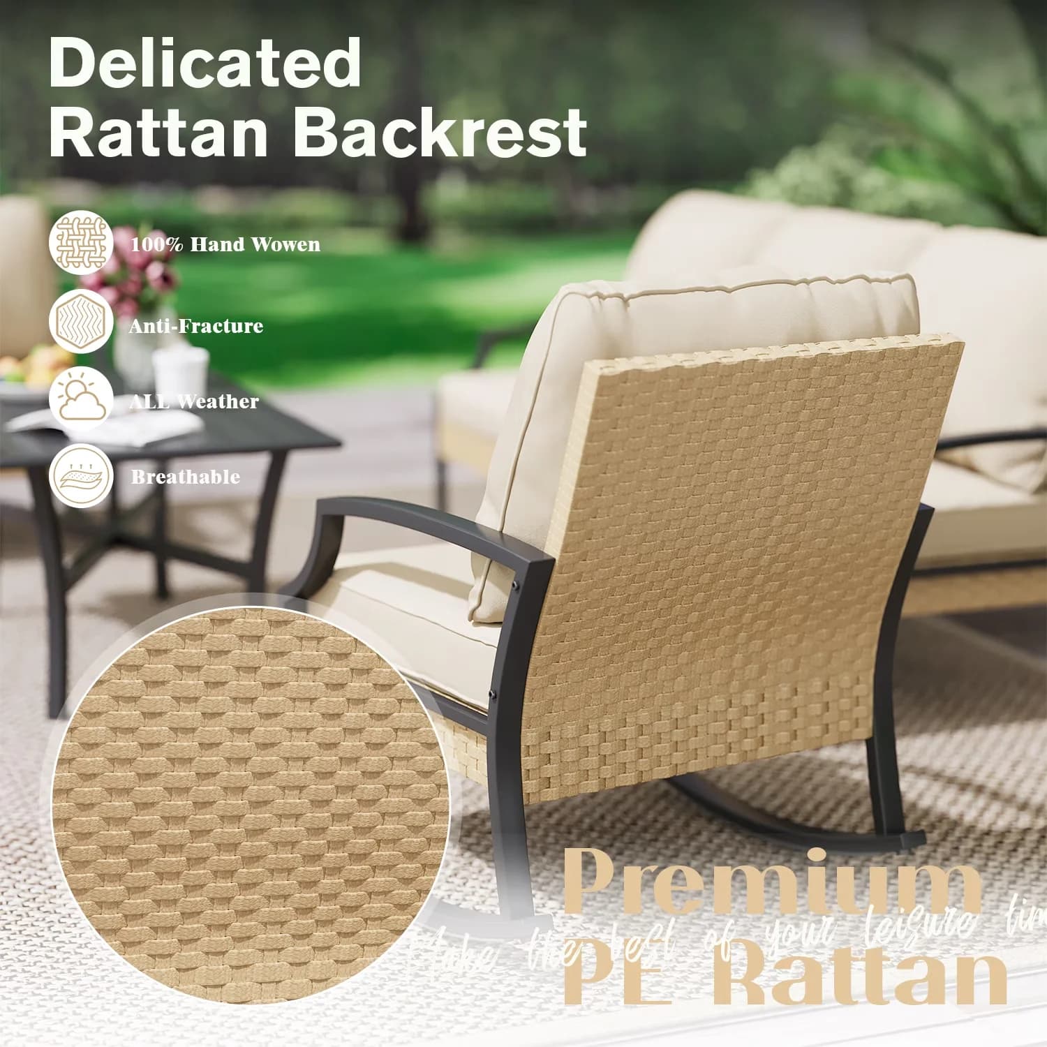 Professional Patio Conversation Set with Weatherproof, Portable - Gray Model 0C321B