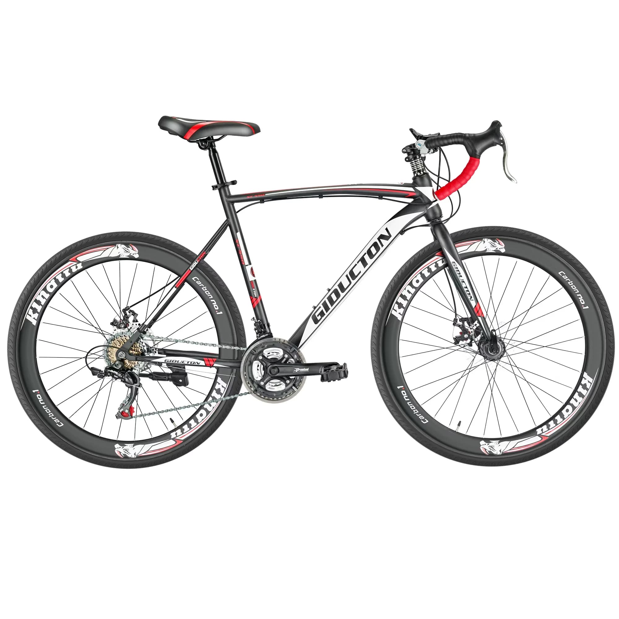 Premium Road Bike with Adjustable Seat Height, Adjustable Speed, Safe Stopping Power - Model 8D199C
