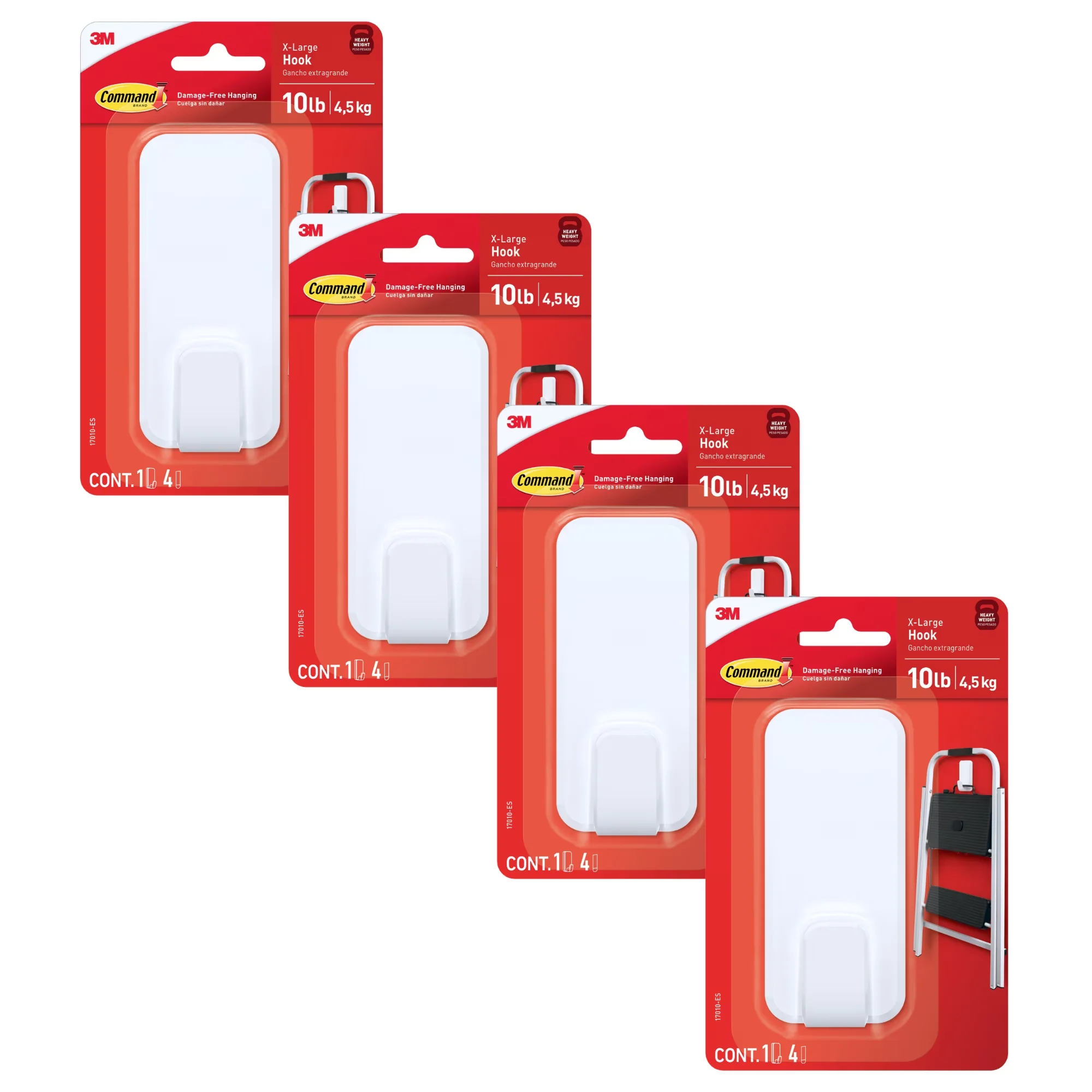 Professional Damage-Free Hanging with Easy-To-Use - White 17010-ES for Home and Office Model 88BCE5