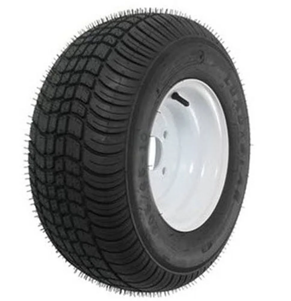 Efficient Trailer Tire with 205/65-10 & WHEEL (B) 5 HOLE / WHITE - Heavy Duty Model D2333A