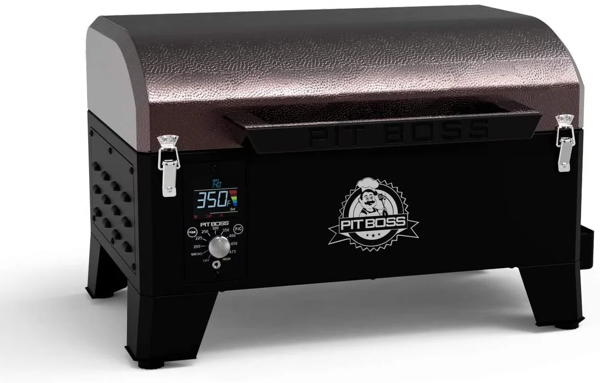 Smoker Efficient with Digital Temperature Control, Portable Tabletop Pellet Grill - Metal Model 7D75FF