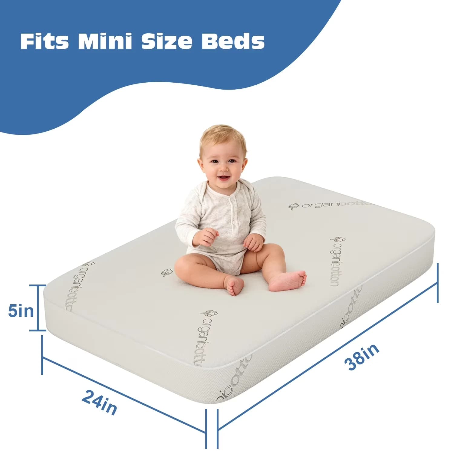 Premium Mattresses Accessory with Breathable Construction, Breathable - Cotton Model E443A9
