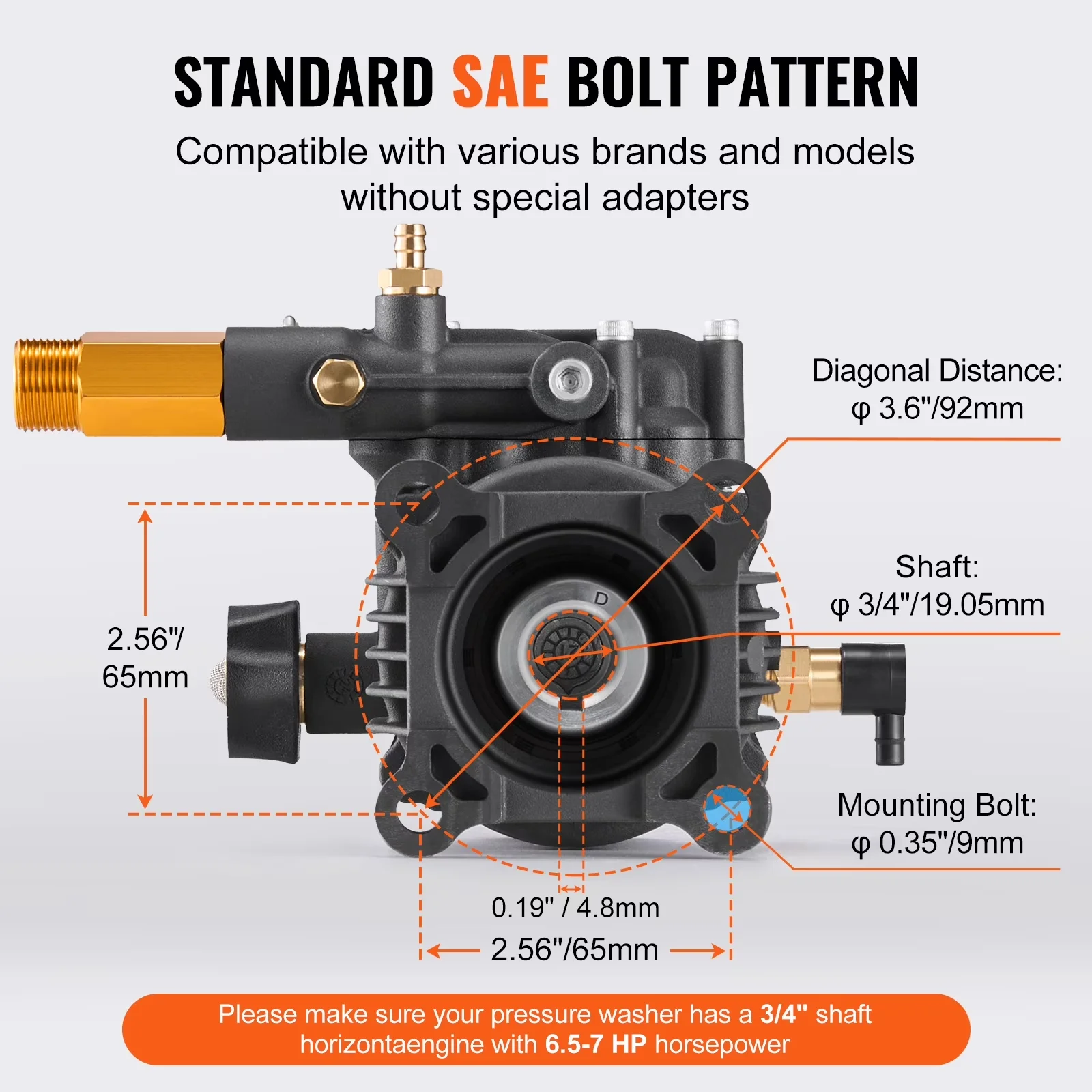 Durable Pressure Washer with Troy-Bilt, Replacement Power Pumps Kit, Pump - Model 4B13BB