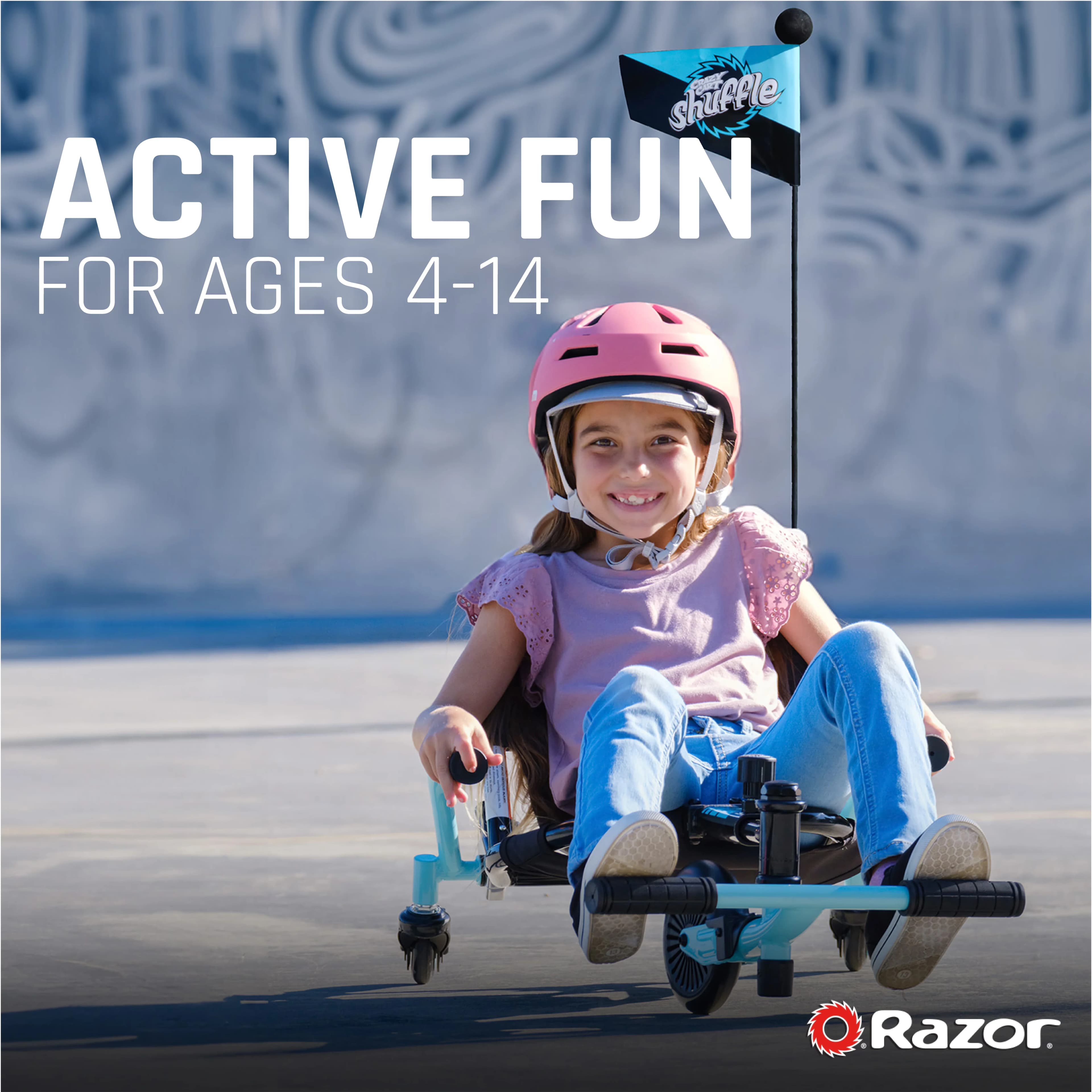 Scooter Modern with Ride-on, Drift Bar: Hand-operated, Kid-Powered Drifting Go-Kart - Black Model F2012E