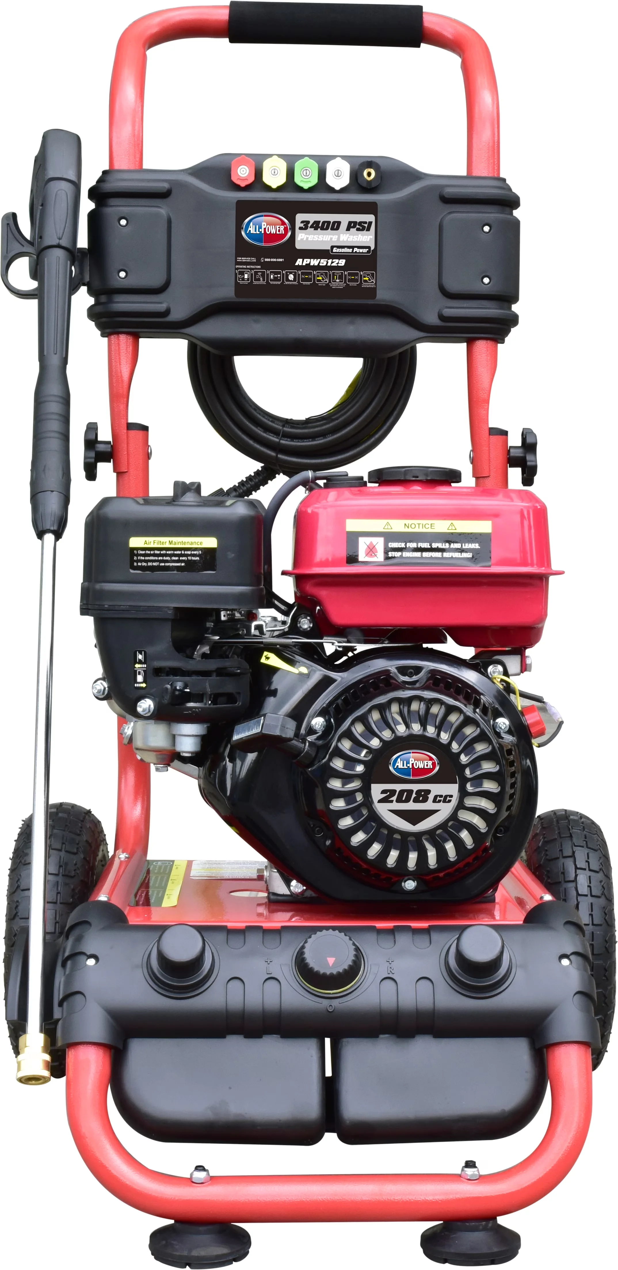 Premium Pressure Washer with Quick Connect Tips, 30 ft High Hose, Power for Outdoor - Model F756B1