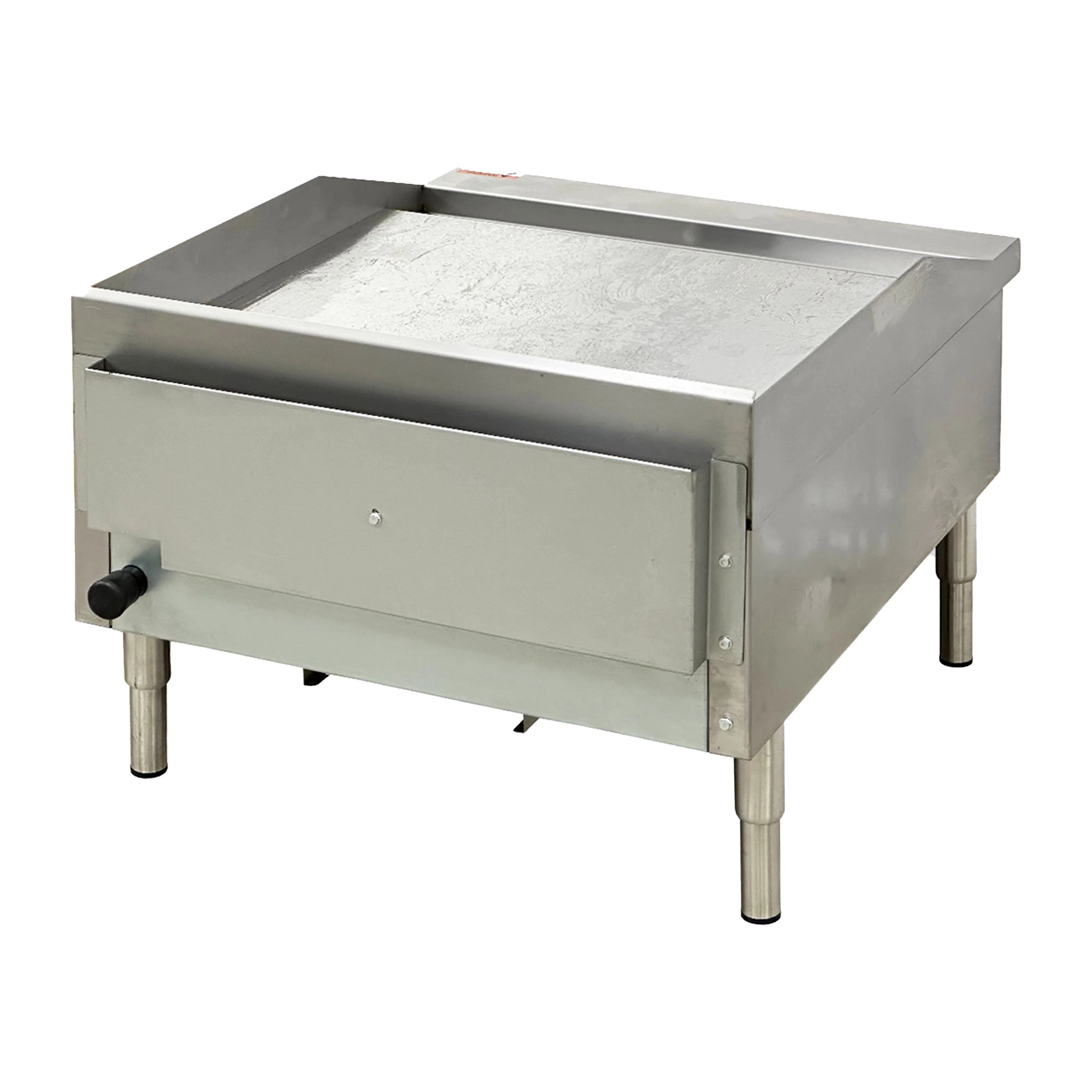 Quality Flat Top Grill with 60000 BTU, 22mm thickness polished griddle plate - Silver Stainless Steel Model AF1D9B
