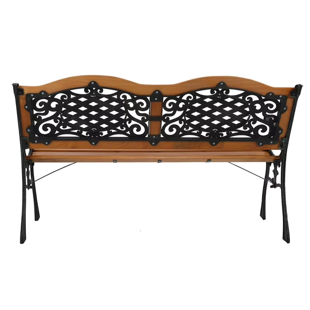 Patio Chair Stylish with Weather-Resistant, Bronze, 50" Slats Park Hardwood Bench - Iron & Hardwood & Pvc Off-White Model E8FFBA