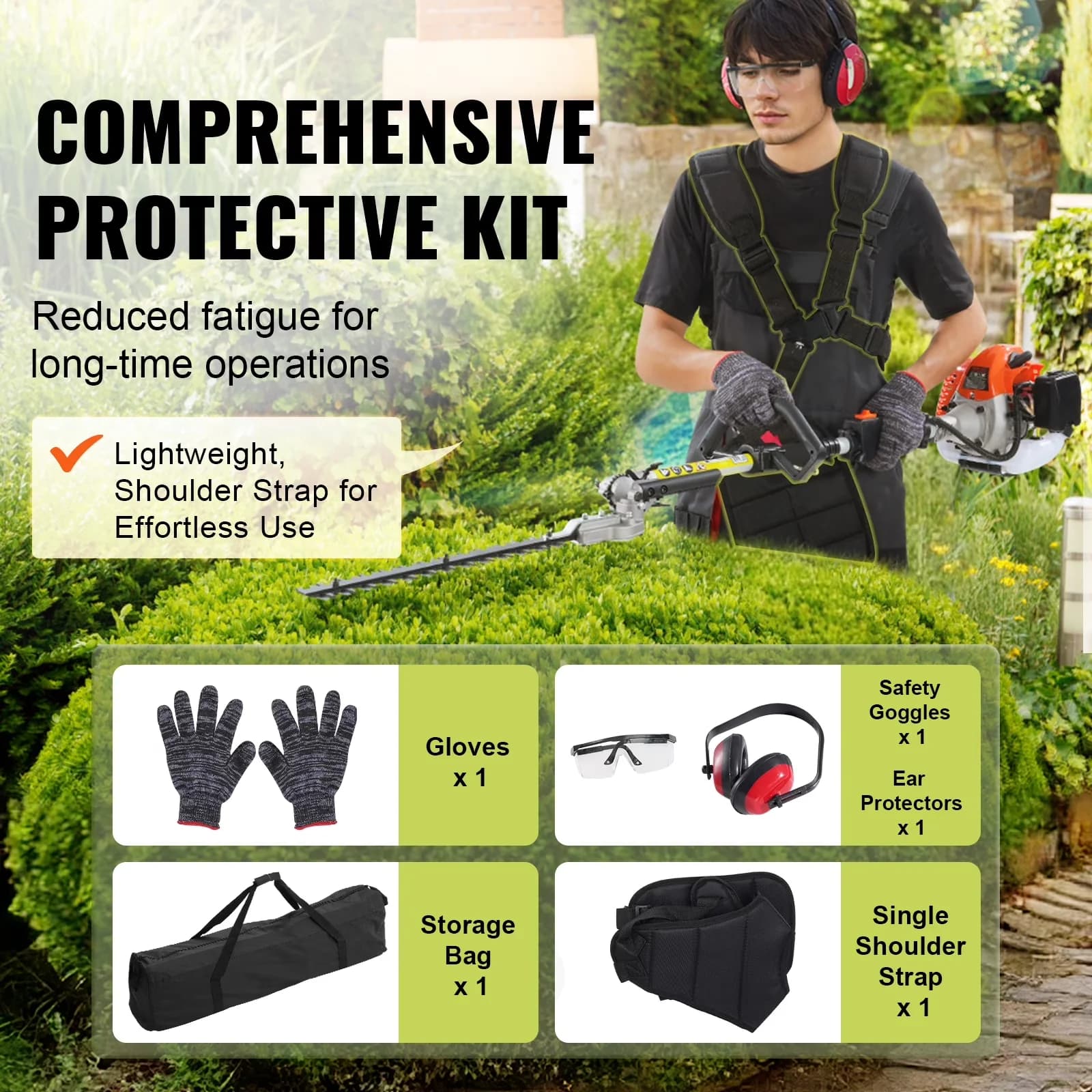 String Trimmer Stylish with Gas Hedge, Weed Eater, Extension Pole - 26CC Model 08805F