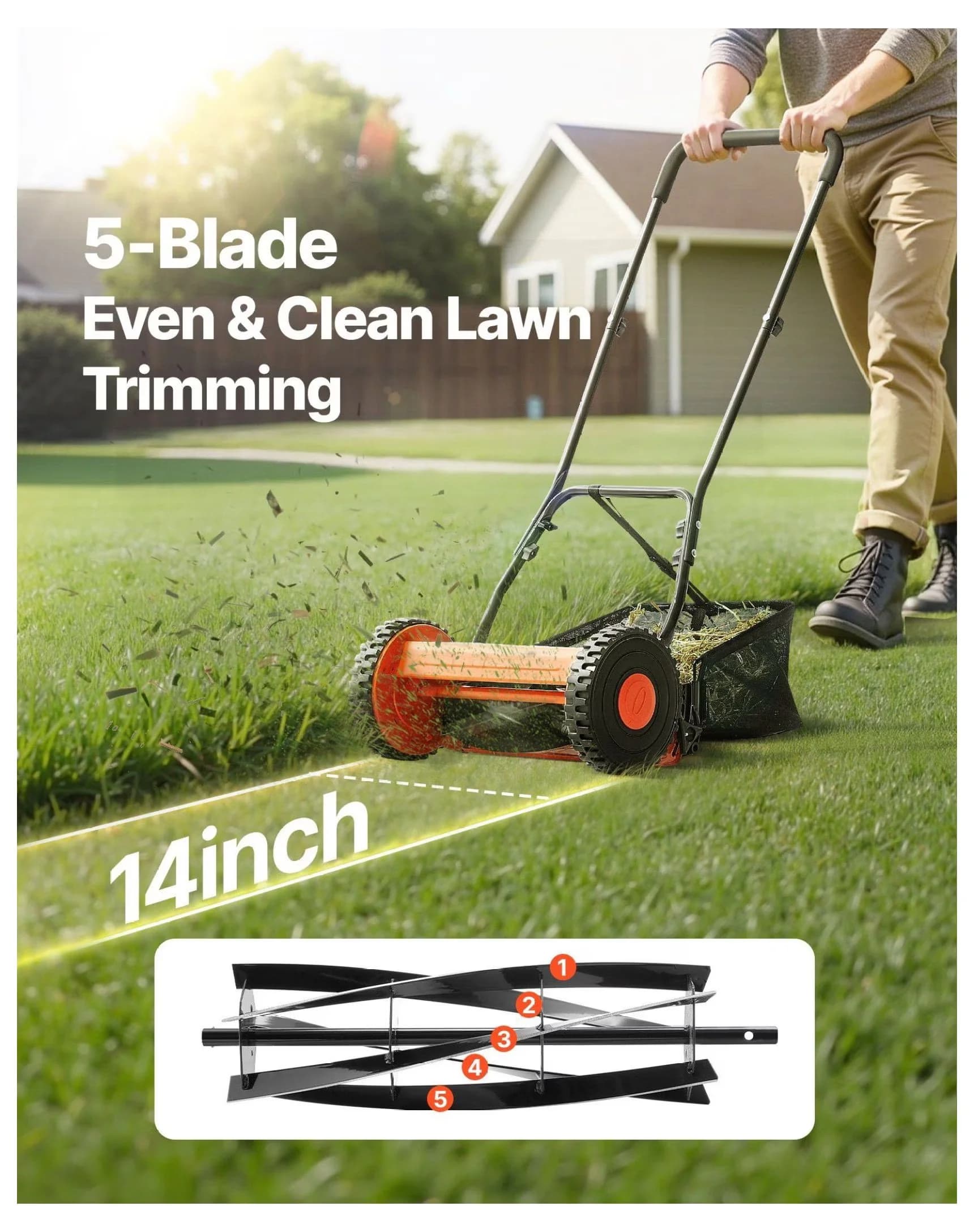 Push Mower Professional with Adjustable - Manual - Satisfaction Guaranteed Model C19983