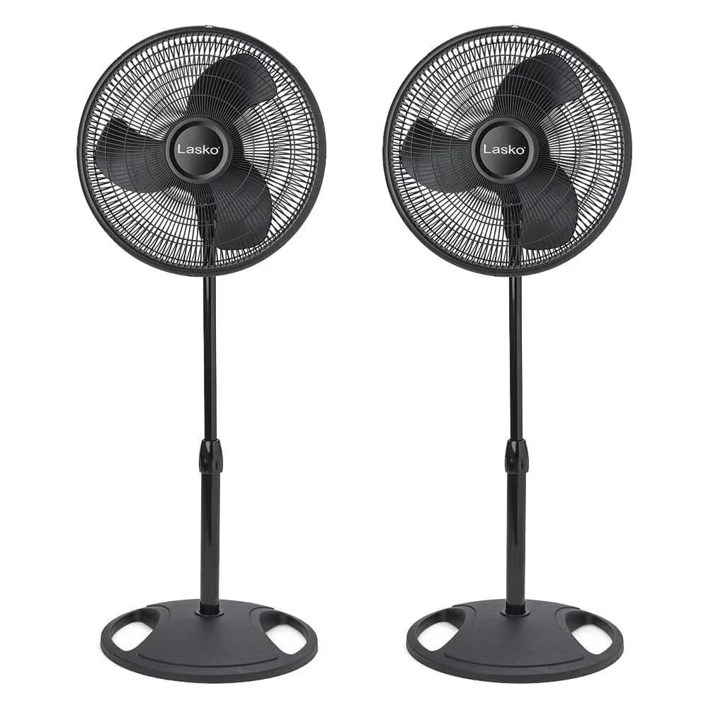 Compact Fans In Cooling with Adjustable Height, Oscillating - Black Plastic Model 12ED5E