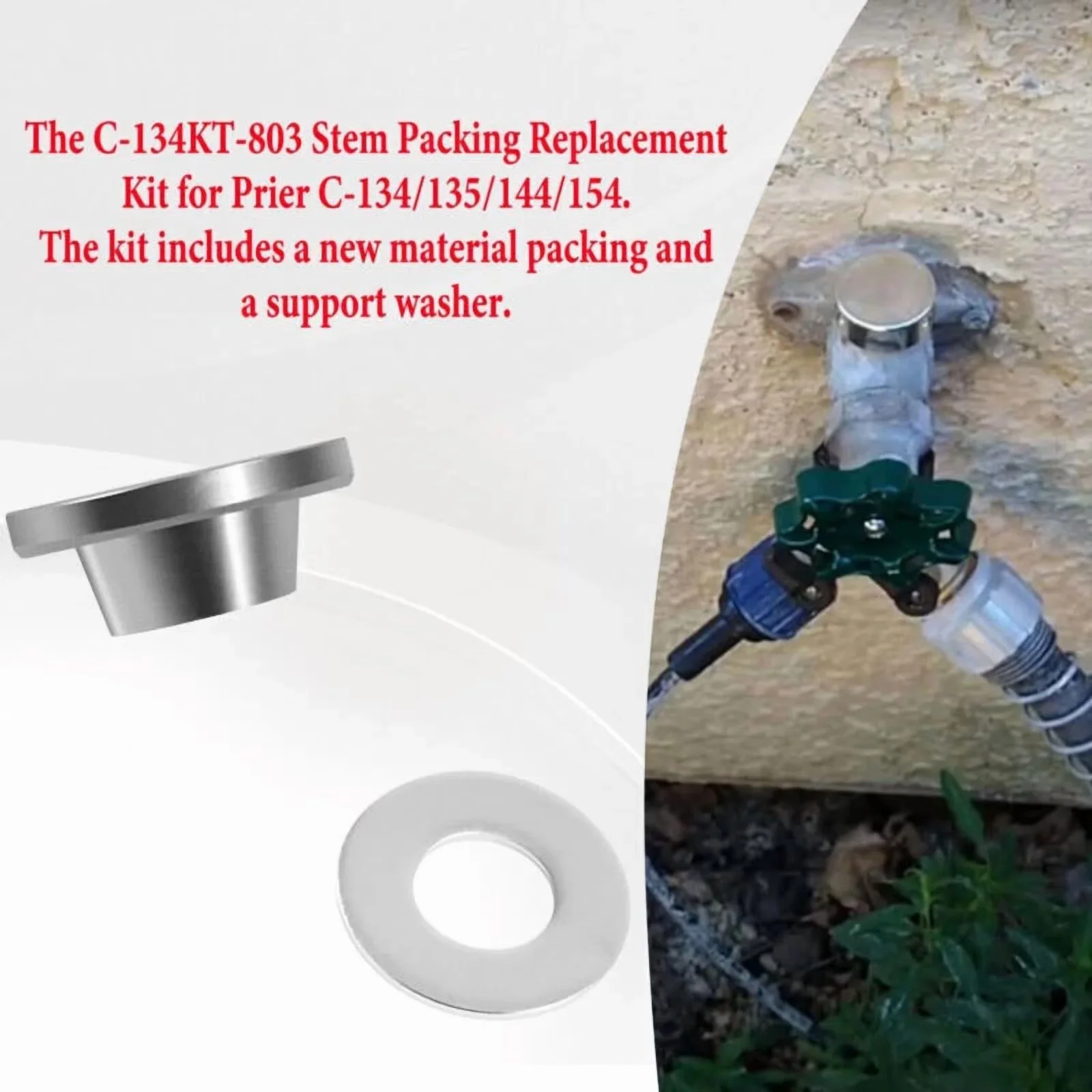 Kitchen Renovation Quality with C-134Kt-803 Faucet Stem Packing Kit, Easy to use and practical for everyone. - Model F96A02
