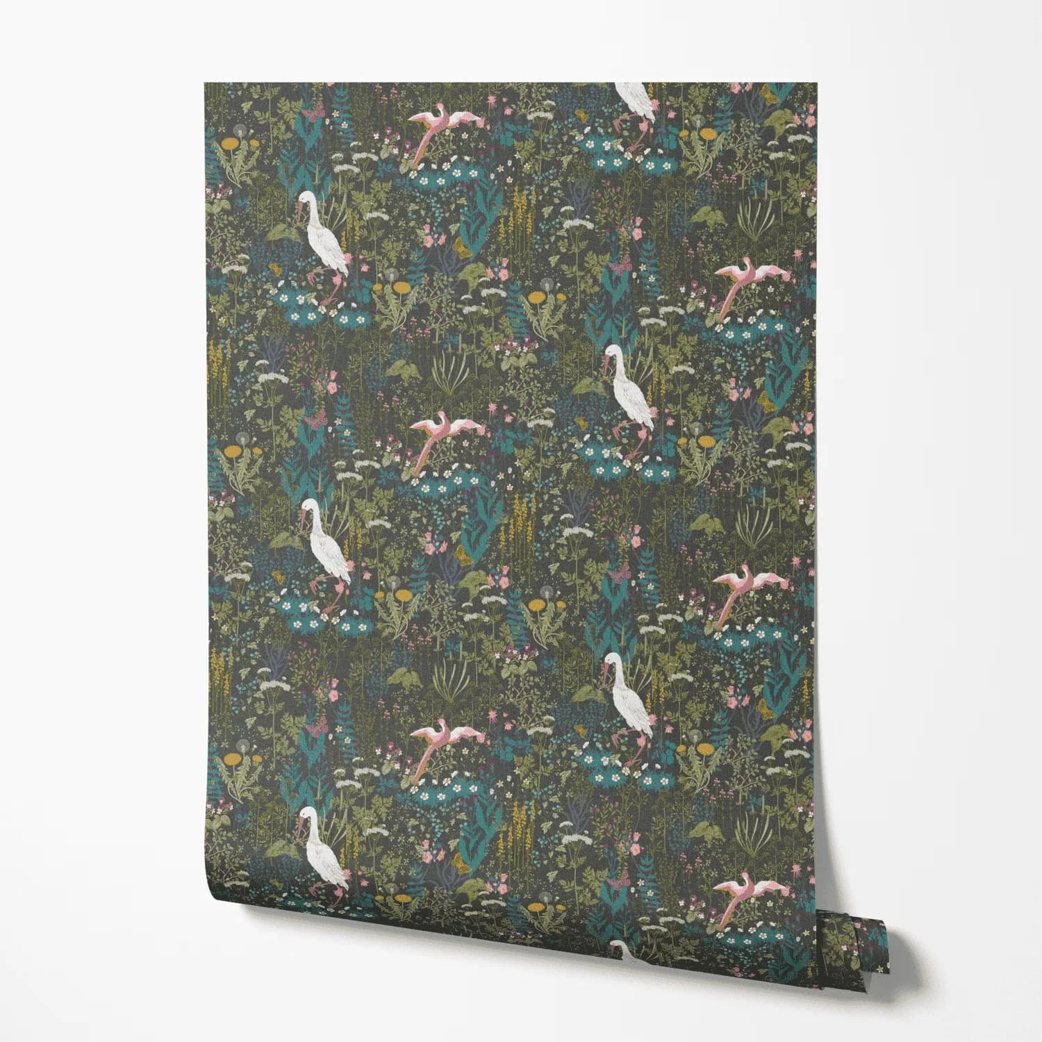 Wallpaper Professional with Removable, PVC-free paper for easy DIY installation, Roll - Green, Multicolor Non-Woven Fiber Model 2FD42E