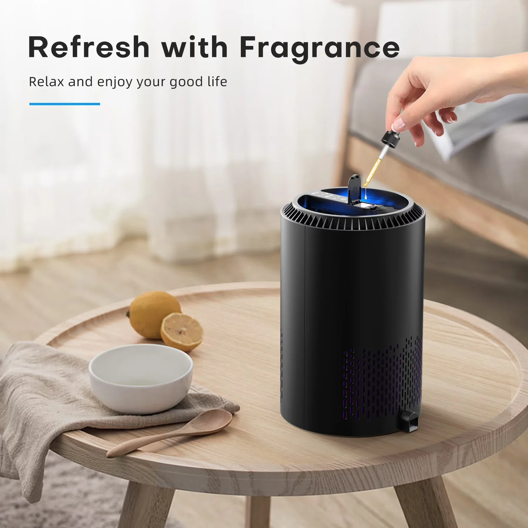 Air Purifier Versatile with Filter Change Indicator, Automatic Shut-Off, Cotton Lint - Model 47F762