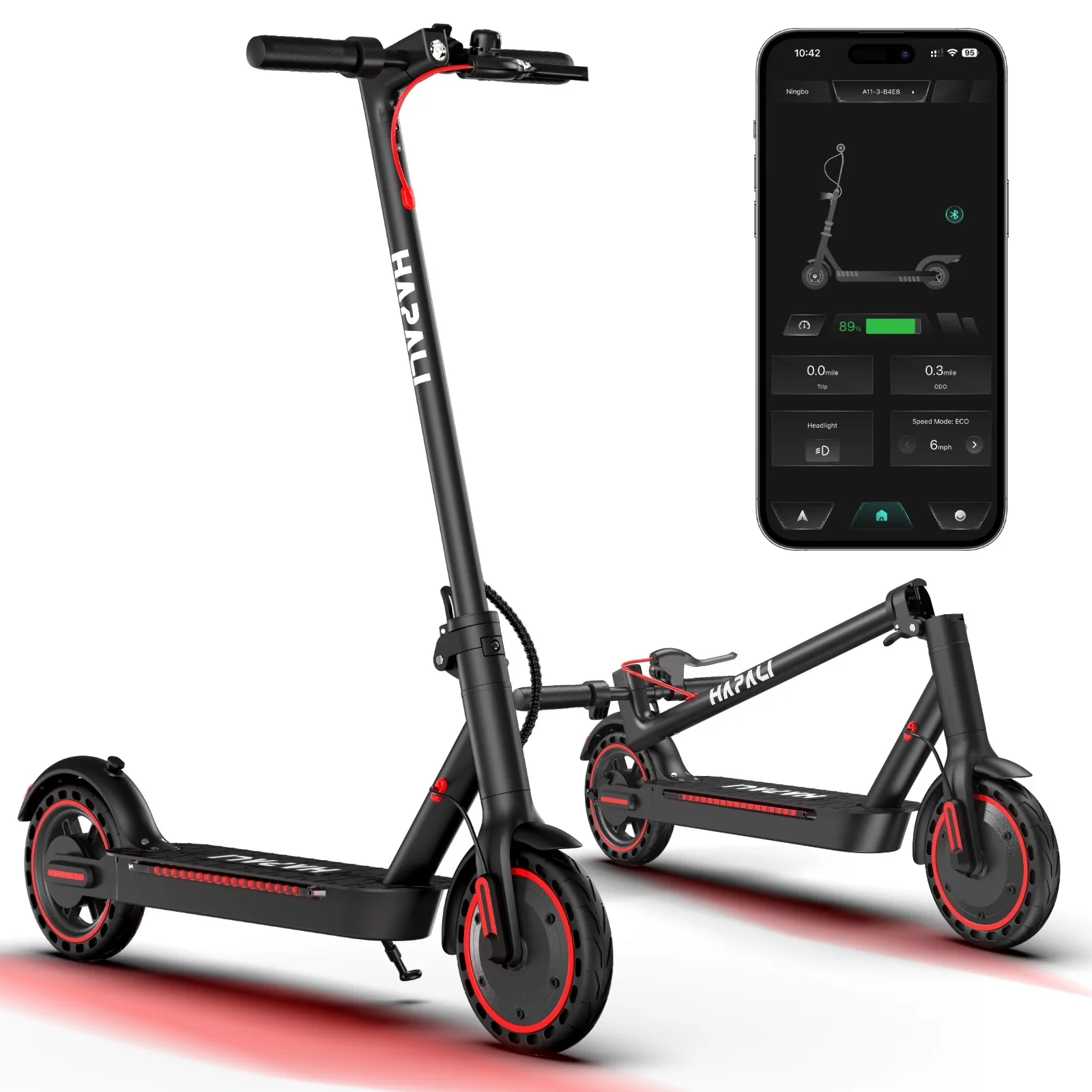Modern Scooter with 550W, Compact, Electric scooters - Black Aluminum - Durable Build Model 3090DC