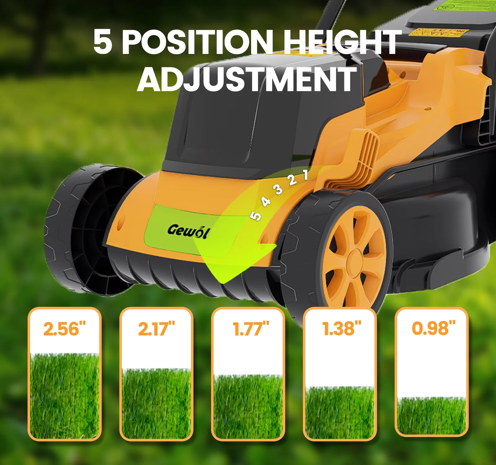 Efficient Push Mower with Battery, 20V, 20V 13" Cordless Lawn - Contemporary Style Model 109CF9