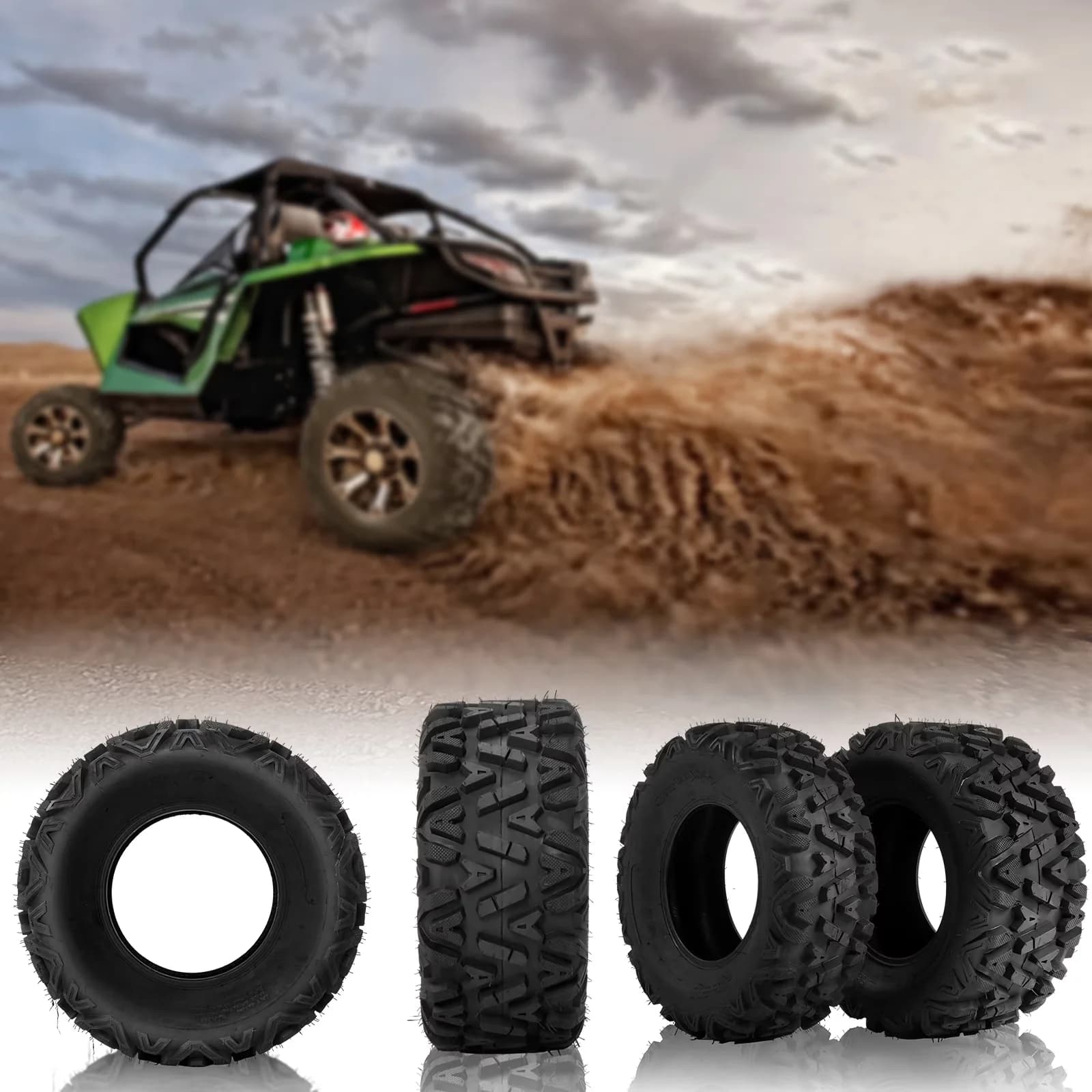 Classic Golf Cart Tire with Easy To Control, Durable Construction, Tire size: 27x9-12 Front & 27x11-12 Rear - Model D3090A