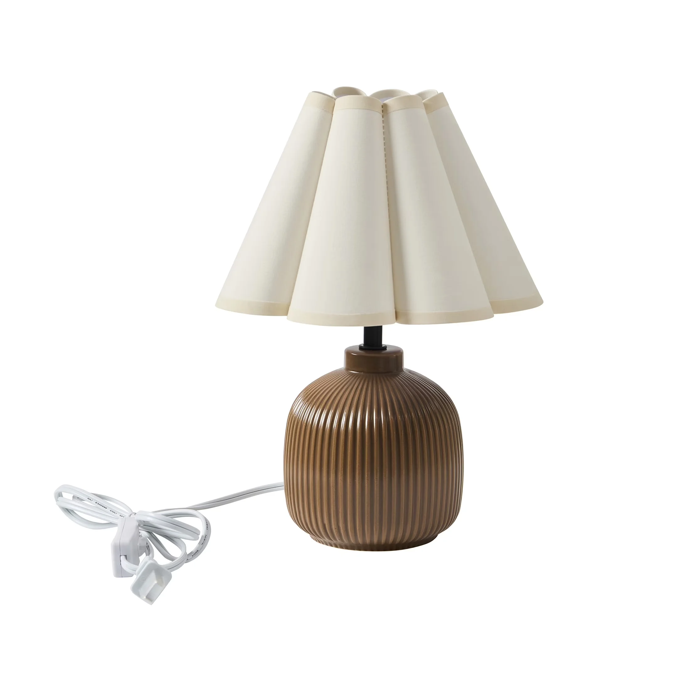 Modern Table Lamp with LED, Contemporary, 12.5" Brown Ceramic - Brown Ceramic Model 6CEFE7