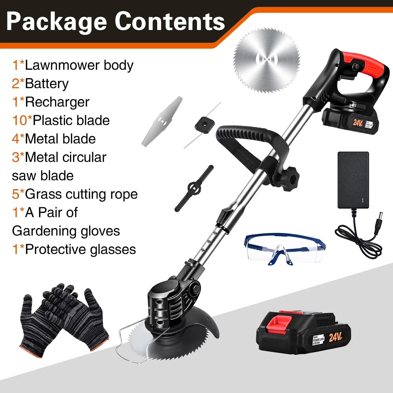 Versatile String Trimmer with Grass Cutter Machine, Black, Cordless - Electric Model 93991F