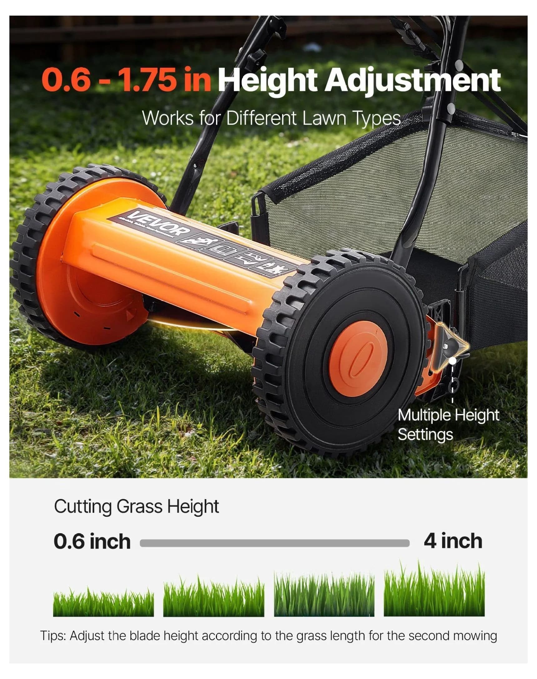 Push Mower Professional with Adjustable - Manual - Satisfaction Guaranteed Model C19983
