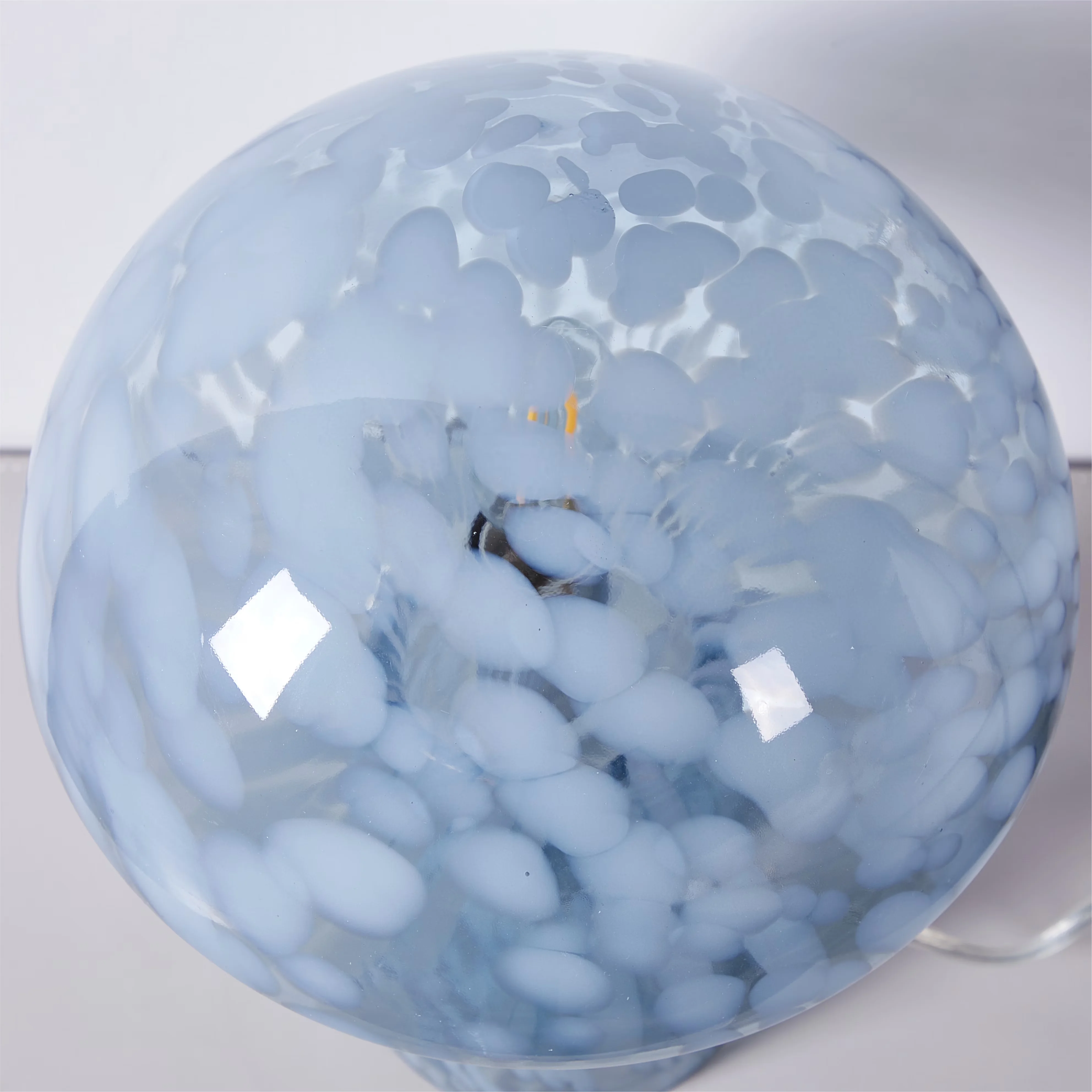 Versatile Lamp with LED, Novelty Lamps, Novelty Glass Mushroom - Blue Glass Model FB8CF1