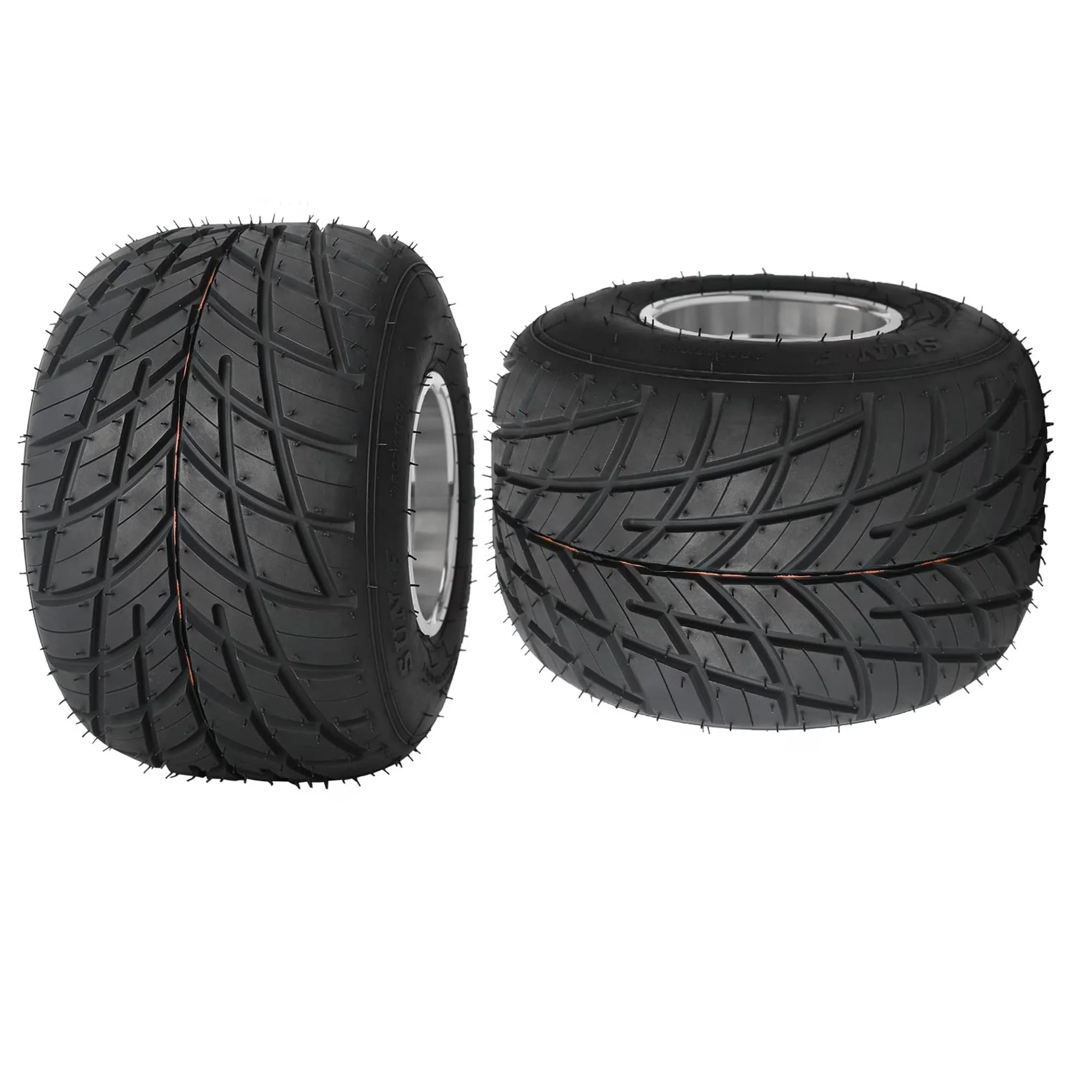 Essential Golf Cart Tire with Package includes 2x tires on rims - 11X7 Model 50D3B5