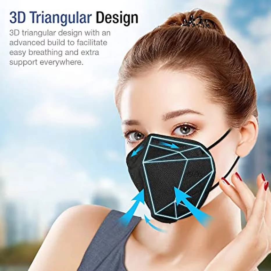Classic Protective Equipment with Disposable, Black, 20 Pack - Black Non-Woven Fabric, Melt-Blown Fabric Model E1F28F