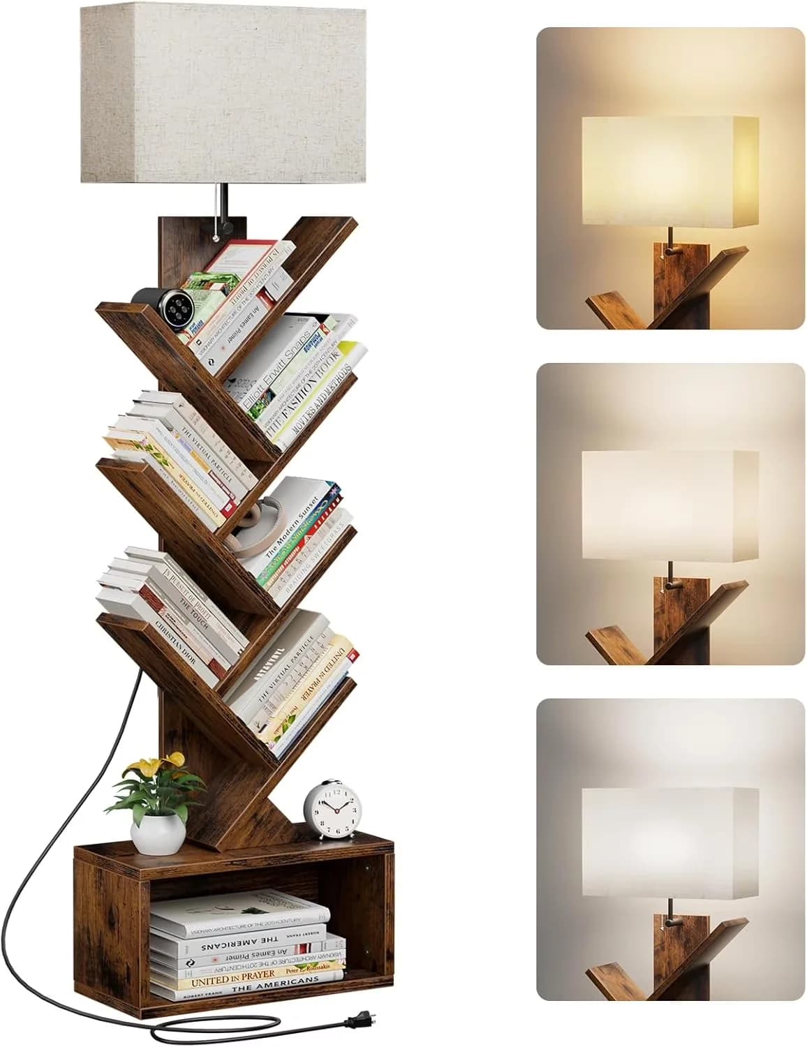 Durable Floor Lamp with LED, 9W, 9W 3-Color - Fabric Multicolor - Low Maintenance Model C0114B