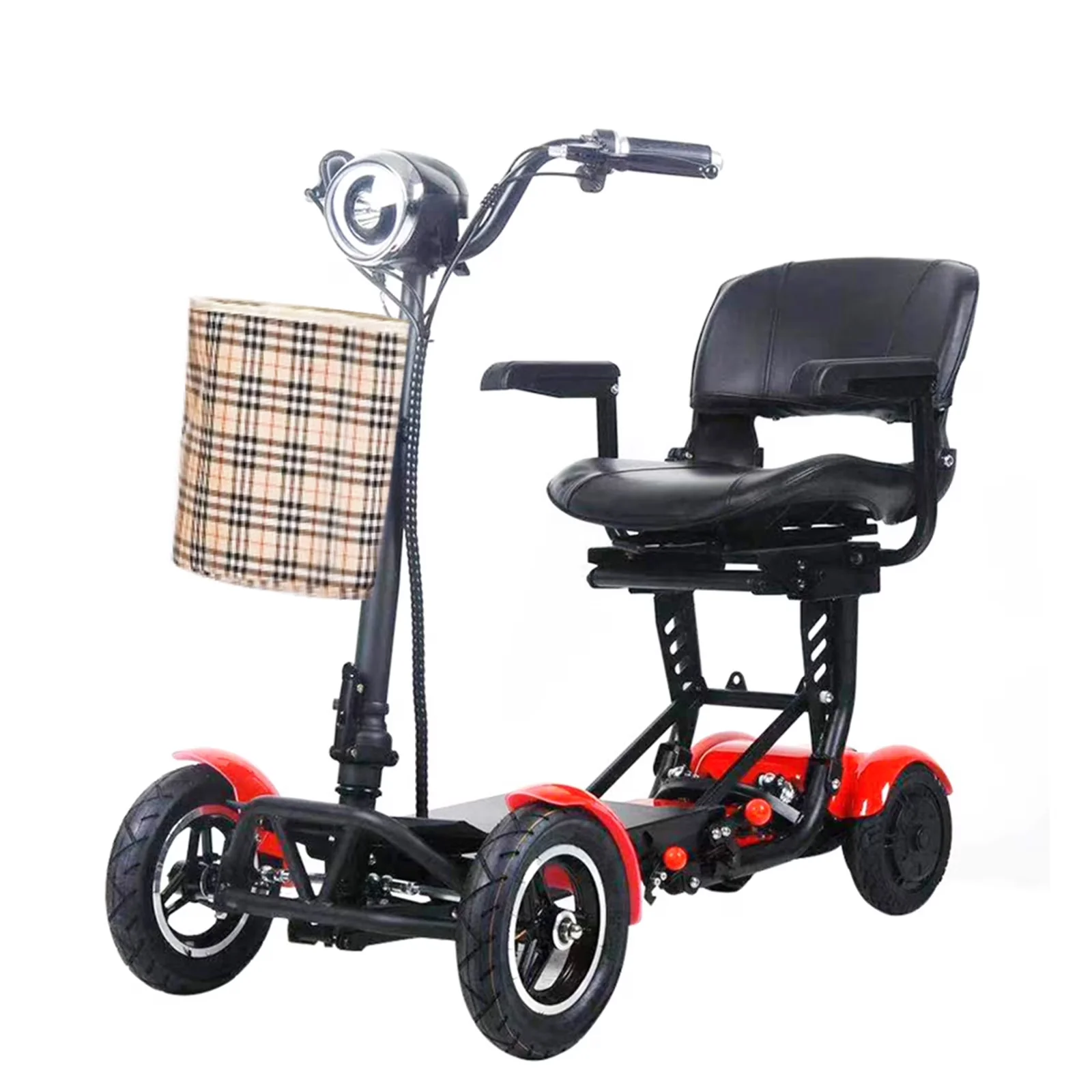 Professional Scooter with 500W, 36V, Integrated Seat - Carbon Steel Red Model 4BF9C8