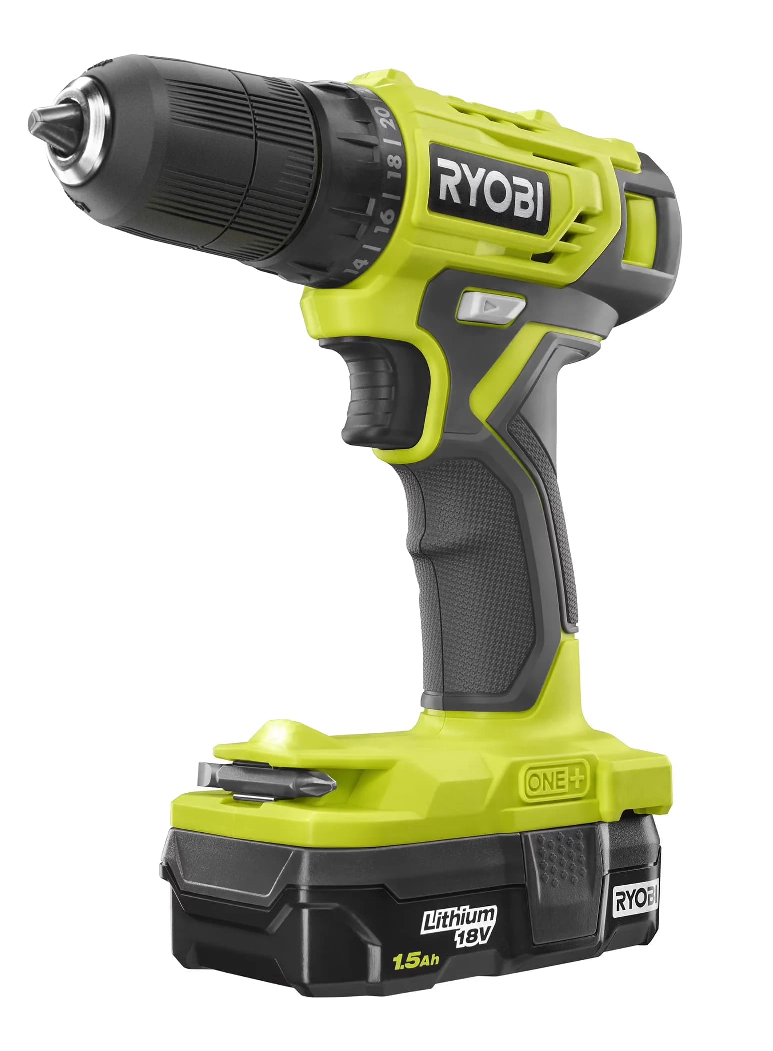 Durable Drills Driver with Battery, 18V, Variable Speed - Green 1/2 inch Model 2C968E
