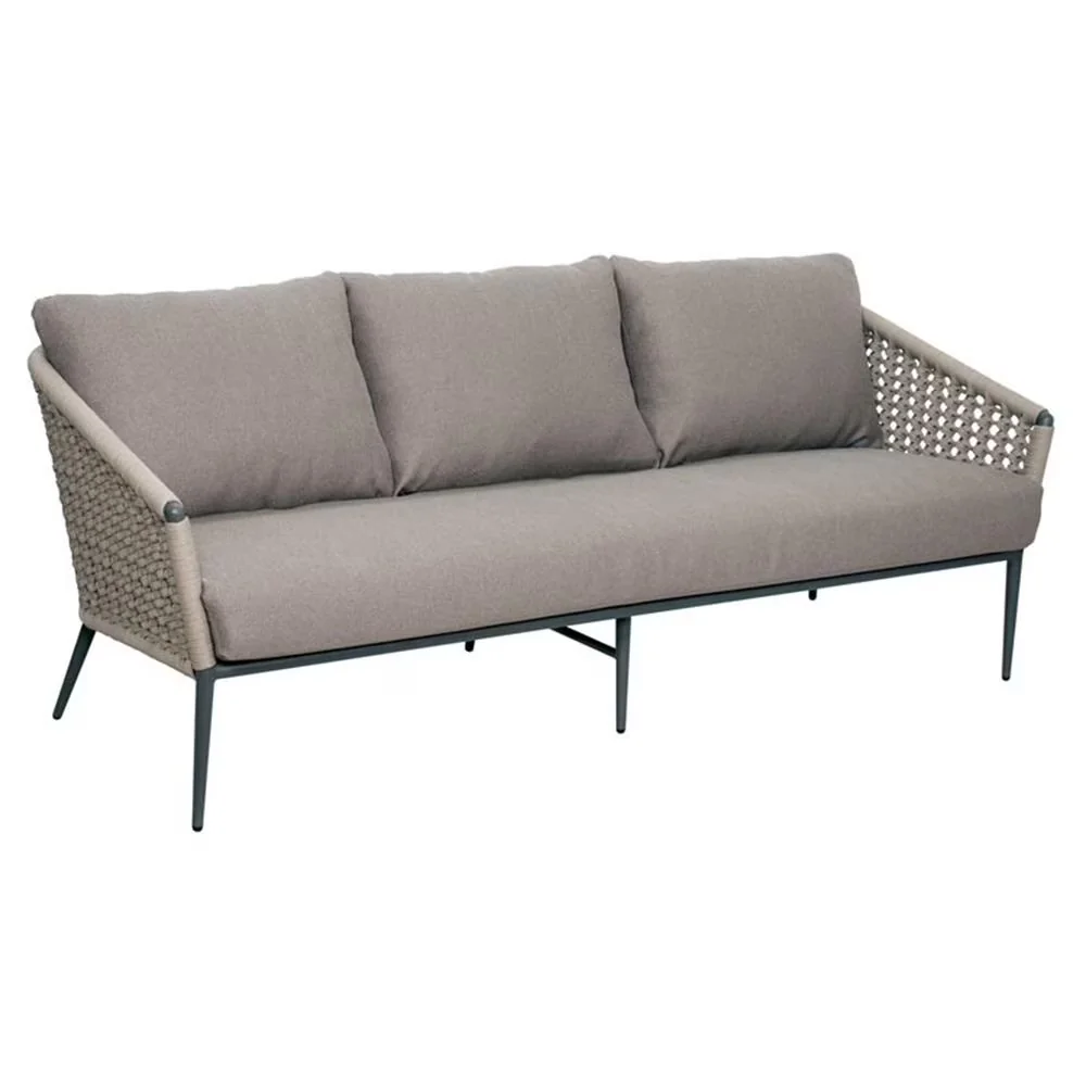 Reliable Outdoor Sofas Sectional with Modern, Style: Modern, Includes 1 seat cushion, 3 back cushions - Aluminum Gray Model 543CE4