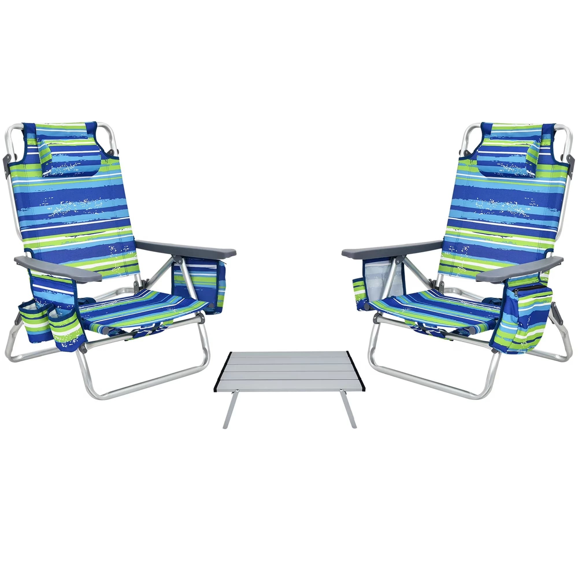 Classic Beach Chair with Adjustable, Folding, Waterproof - Pvc 3PCS - Residential Grade Model F6AD7F