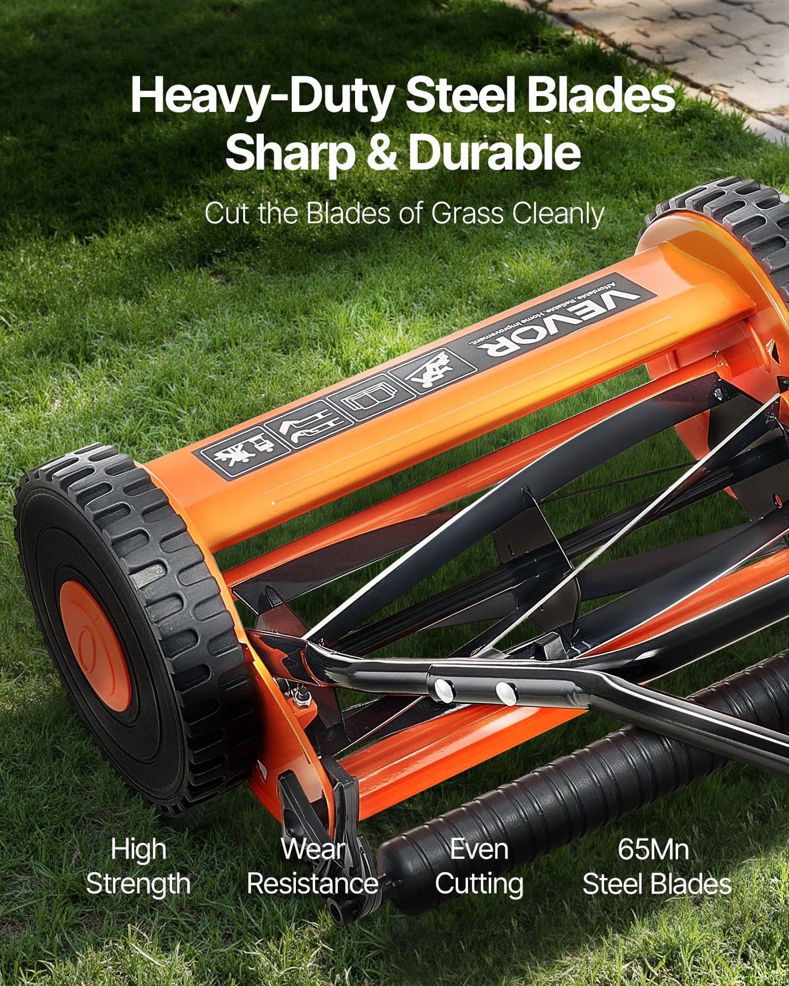 Stylish Push Mower with Adjustable, Dimensions:22.45*16.54*9.45inchs - Multicolor Model 9A04B5