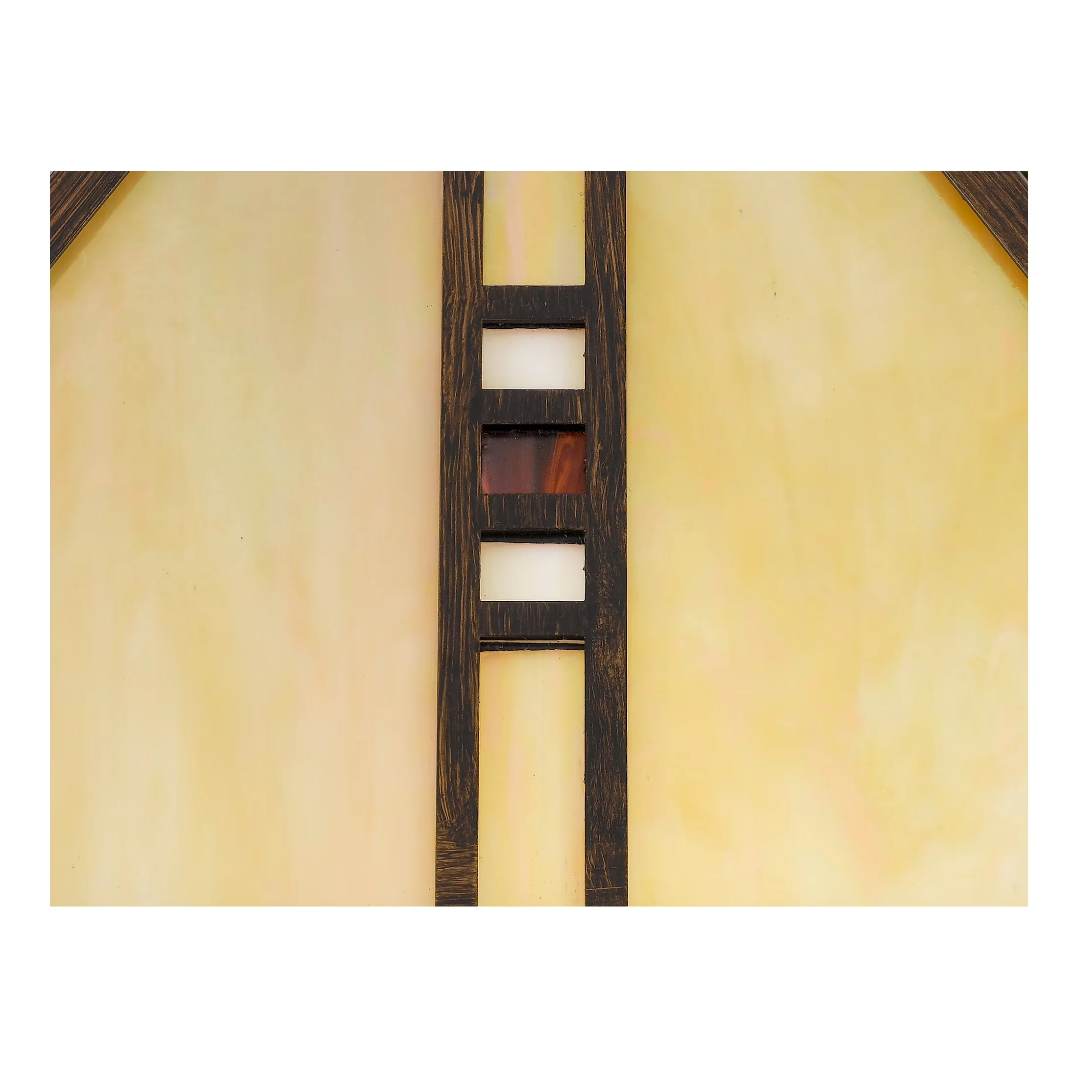 Compact Table Lamp with Incandescent, Tiffany Lamps, Transitional - Resin Brown Model EEC032