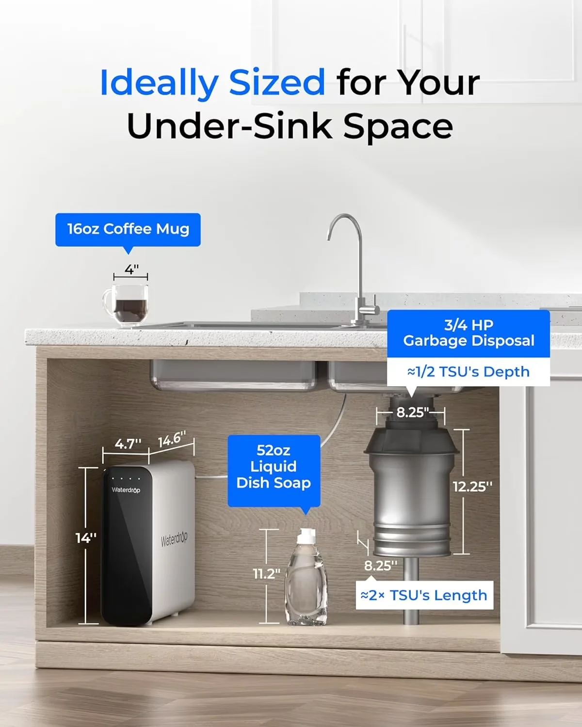 Compact Water Filtration with 3-Stage, 2 Years Lifetime - Silver Ultra Model B6586A
