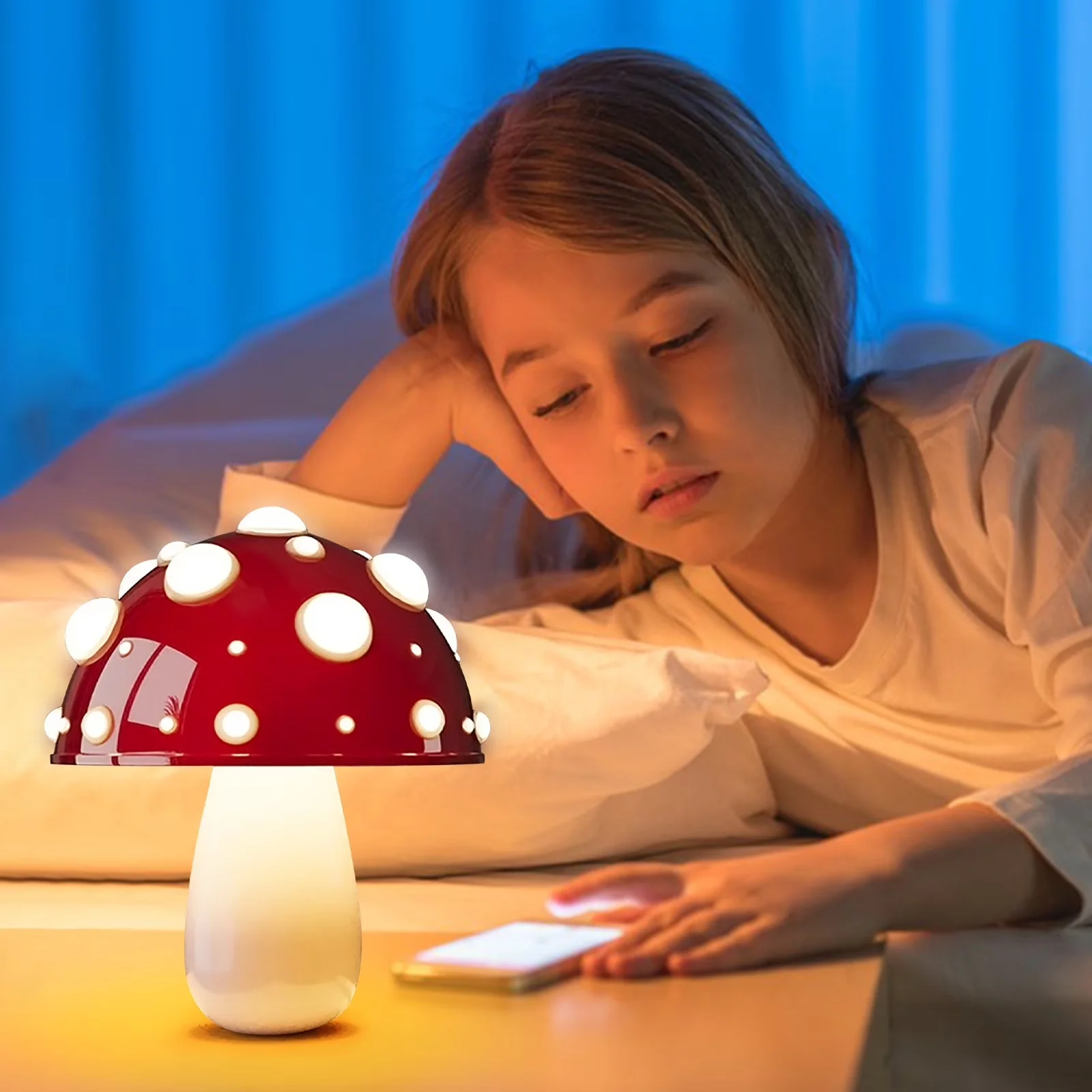 Lamp Premium with LED, Bedside Lamps - Multicolor Metal, Pc for Living Room, Bedroom Model 90FA03