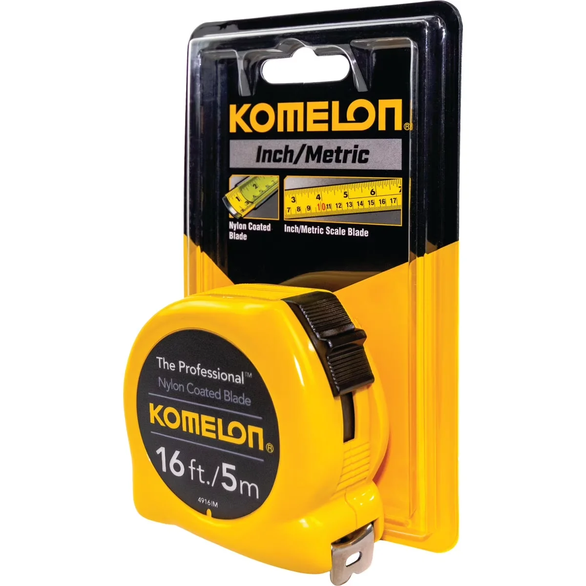 Compact Measuring Layout with Durable, Color Yellow, Ergonomically designed ABS yellow case - Red Model 9296B3