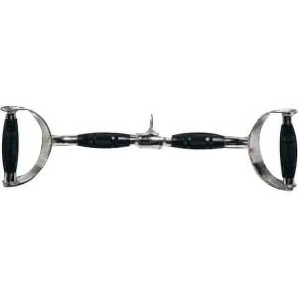 Home Gym Accessory Efficient with Heavy Duty, Pro-style design, with D-shaped handles - Steel Silver Model A18CD1