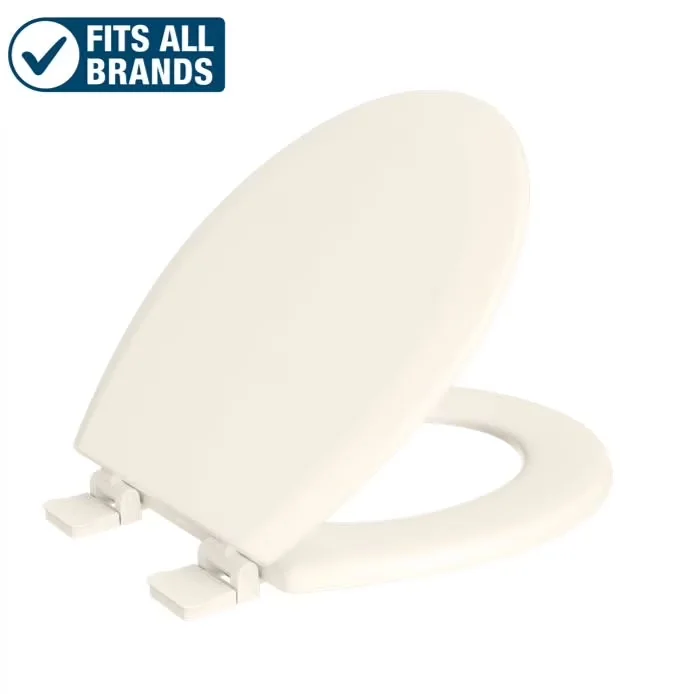 Essential Toilet Seats And Lid with Quick Release, Complete with color-matched hinges - Beige Wood Model 70548B