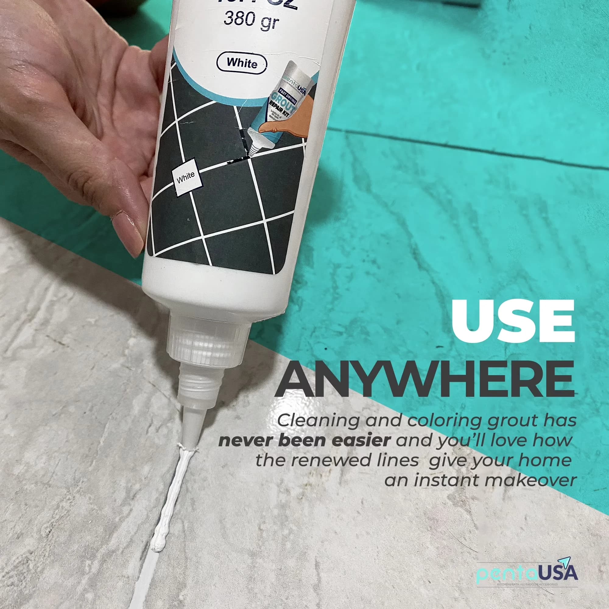 Compact Building Material with Waterproof, Odorless Formula - White 13.4 oz Model 8D4622