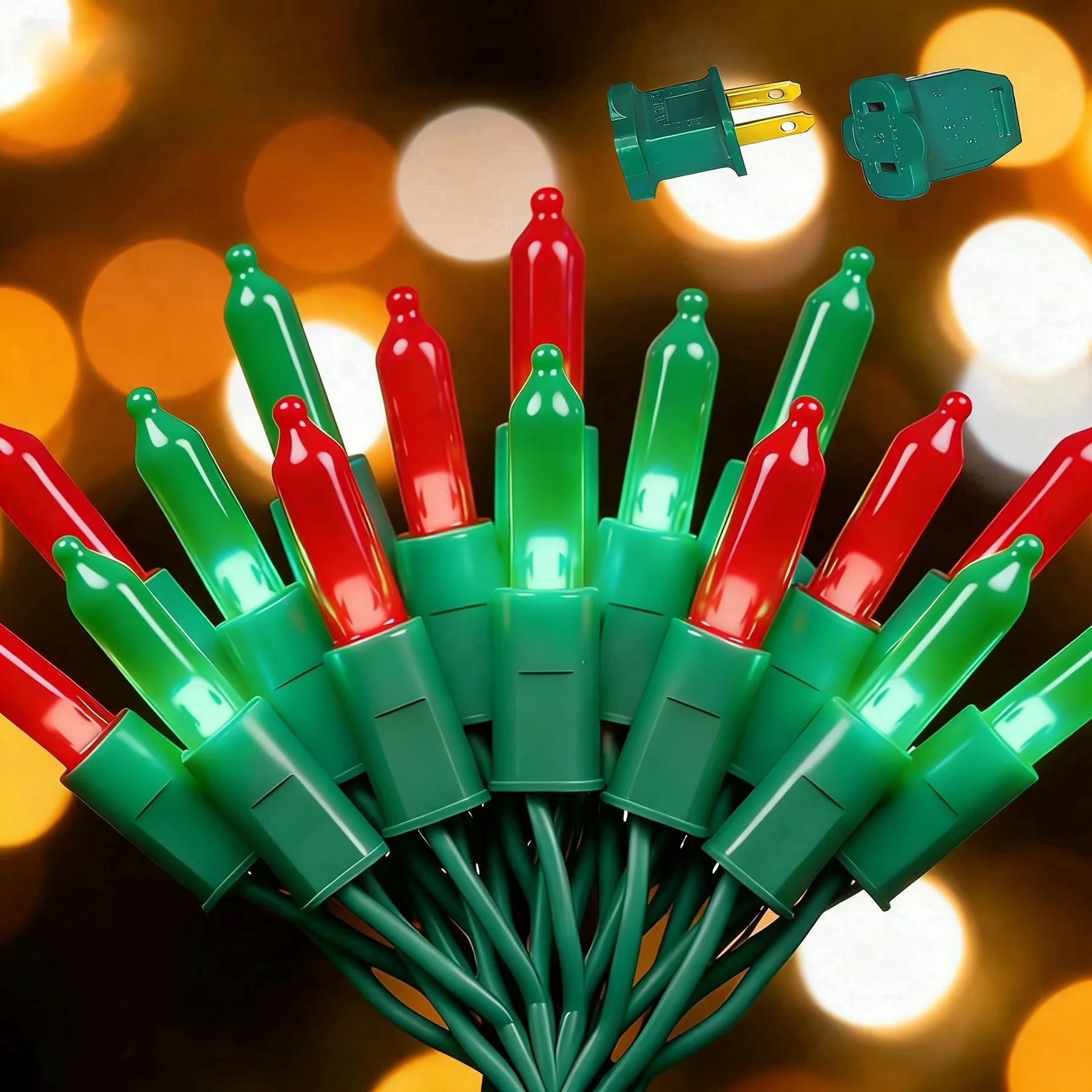 Stylish Novelty Light with LED, Waterproof, Christmas in July String Lights - Green, Red Model A375ED
