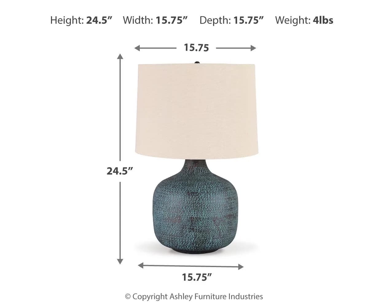 Versatile Table Lamp with Incandescent, Traditional, Casual Malthace Patina - Brown Aluminum Model B1F919