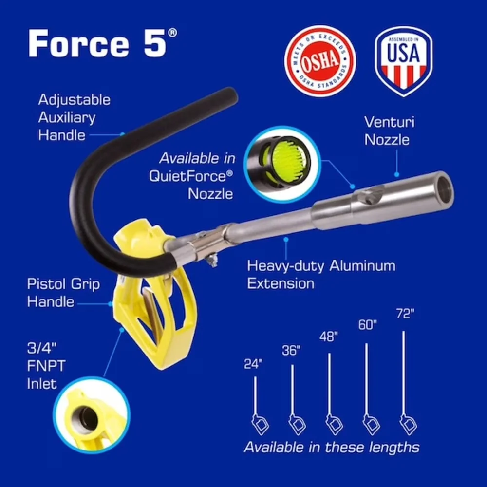 Premium Air Tools Compressor with Height 2.000, Standards OSHA 1910.242(B) - Aluminum Model 43F606