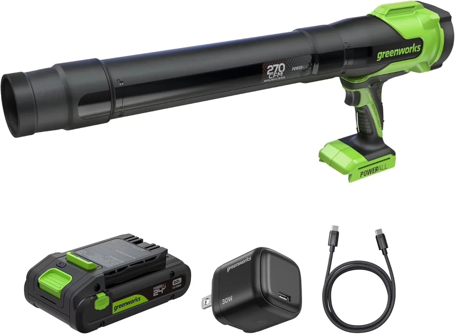 Professional Leaf Blower with Battery, 24V, Powerful - Durable Build Model 6FEDB6