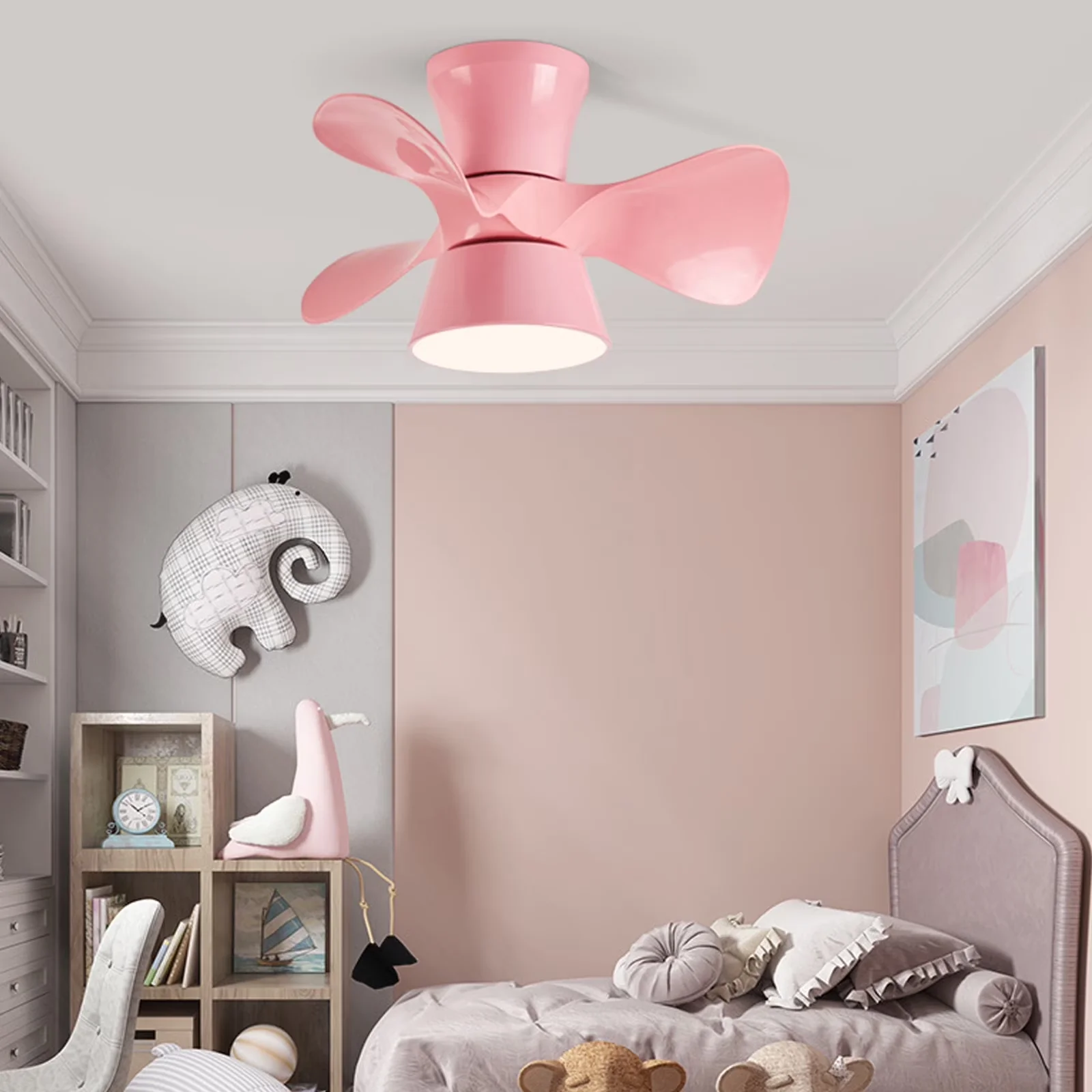 Ceiling Fan Essential with LED, Modern, Remote Controlled - Abs White - Compact and Portable Model F3FD8E