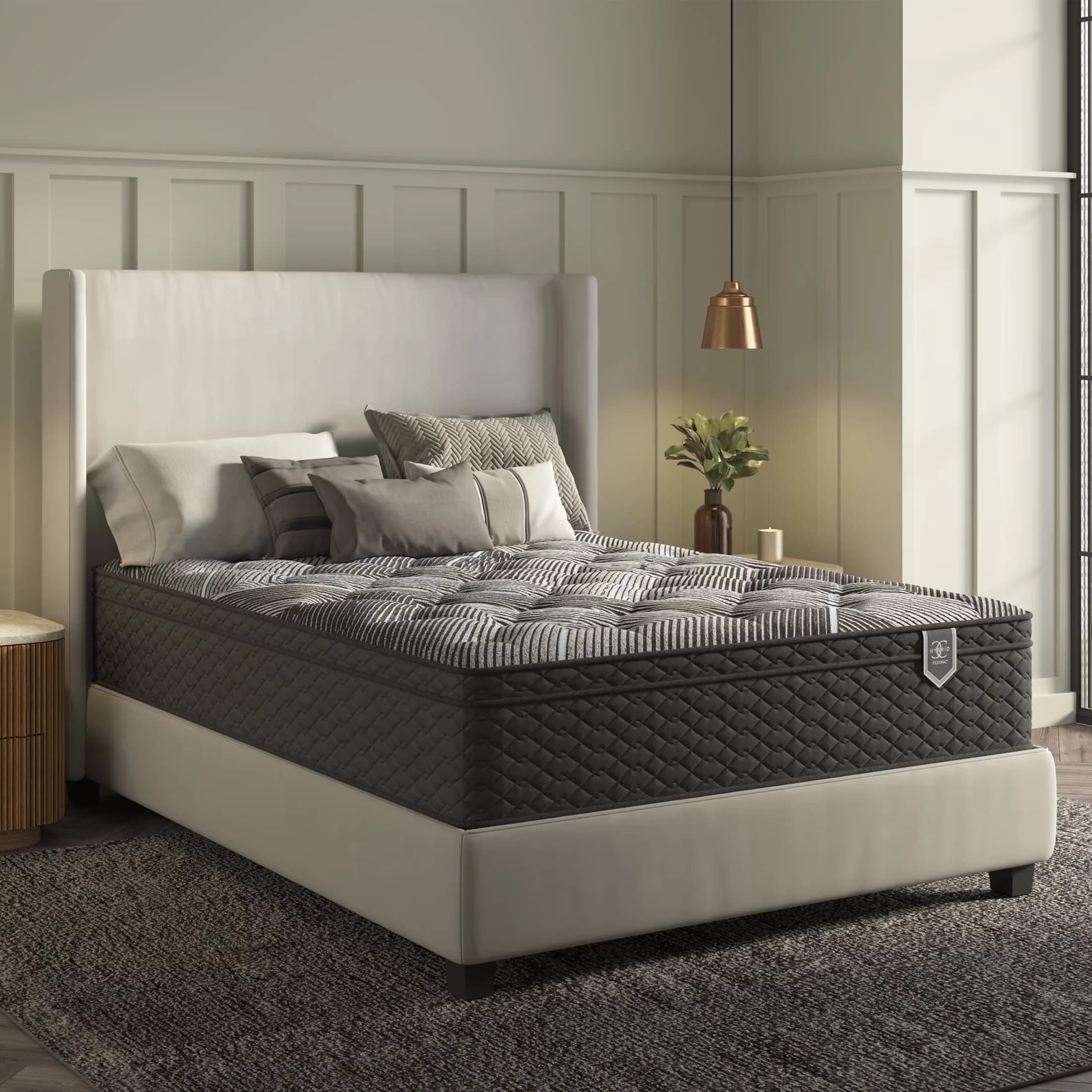 Modern Mattresses Accessory with Cooling Technology, Full - Black Foam + Pocketed Coils Model 4B0F6E