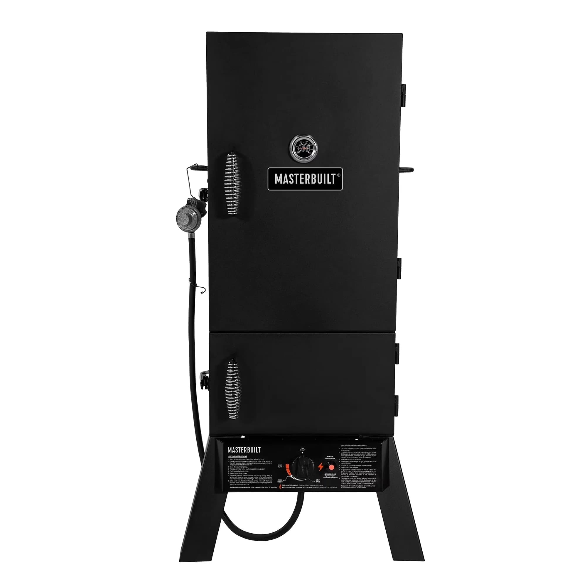 Reliable Charcoal Grill with Adjustable Air Vents, Vertical Smoker in Black - Stainless Steel Model 2B0733