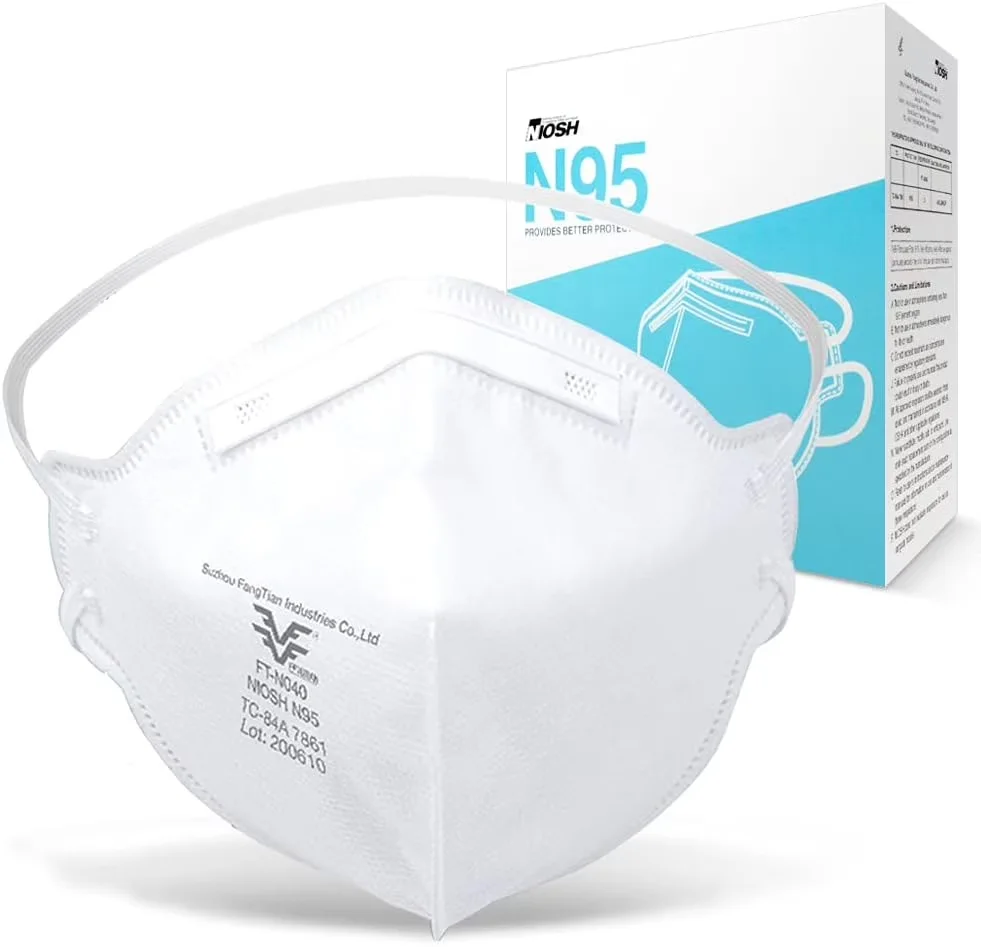 Protective Equipment Stylish with Adjustable, Protective, 10 Count (Pack of 1) - Fabric White Model F0FD91