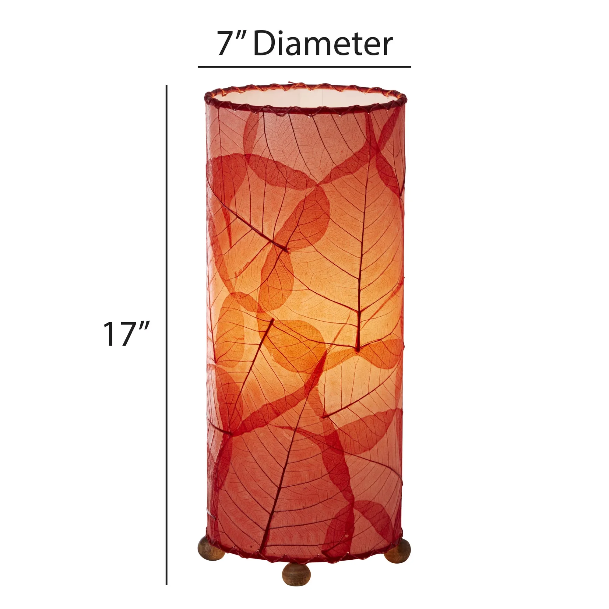 Essential Table Lamp with LED, Eco Friendly, Contemporary - Red Metal 7x7x17 Model F6E5A0