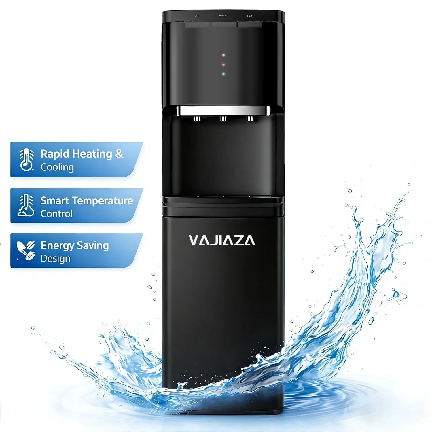Water Filtration Professional with Child Safely Lock, Temperature Control - Black Plastic Model B88713