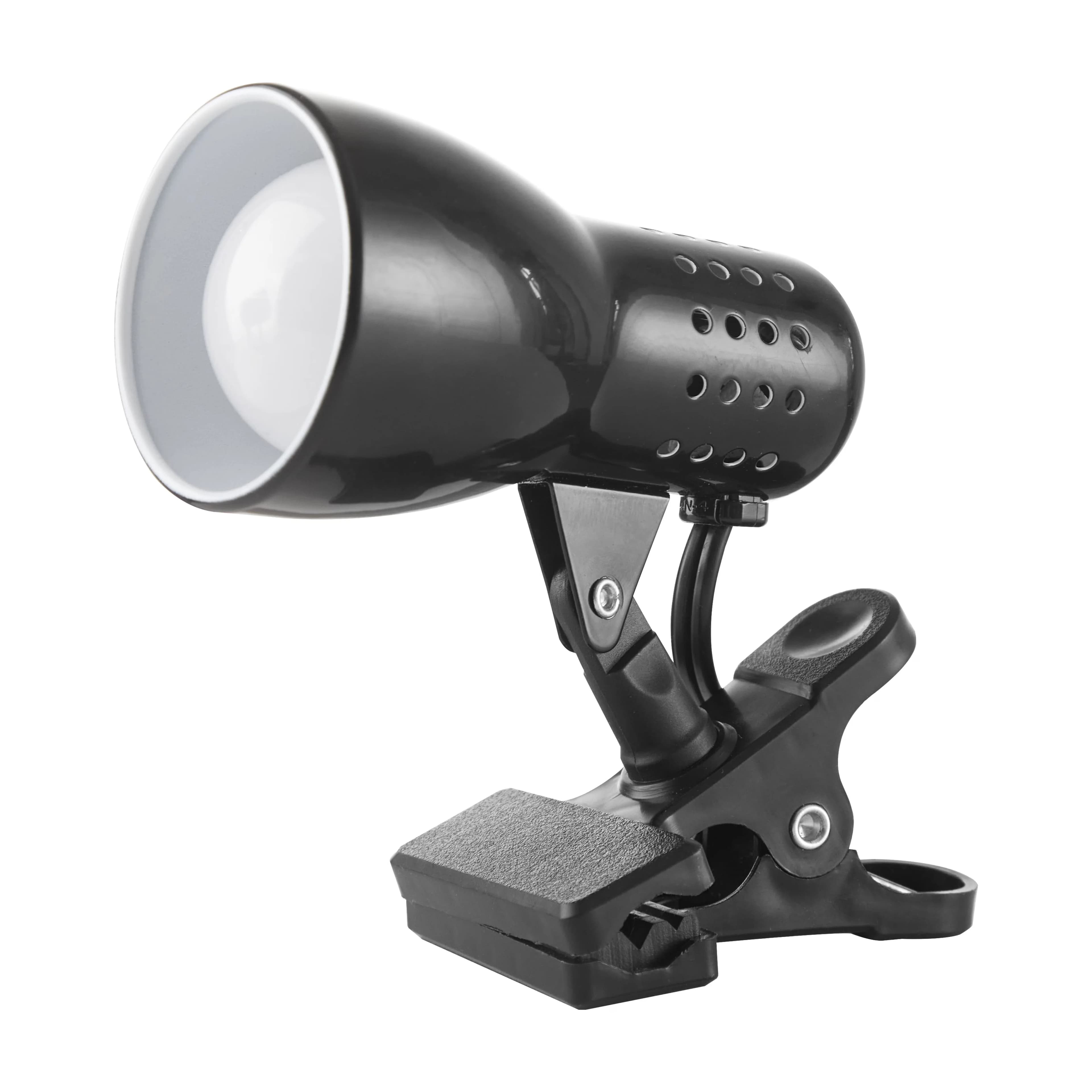 Classic Desk Lamp with LED, Adjustable Head, Comes with one 25-watt E17 LED Bulb - Black Metal Model C77B0C